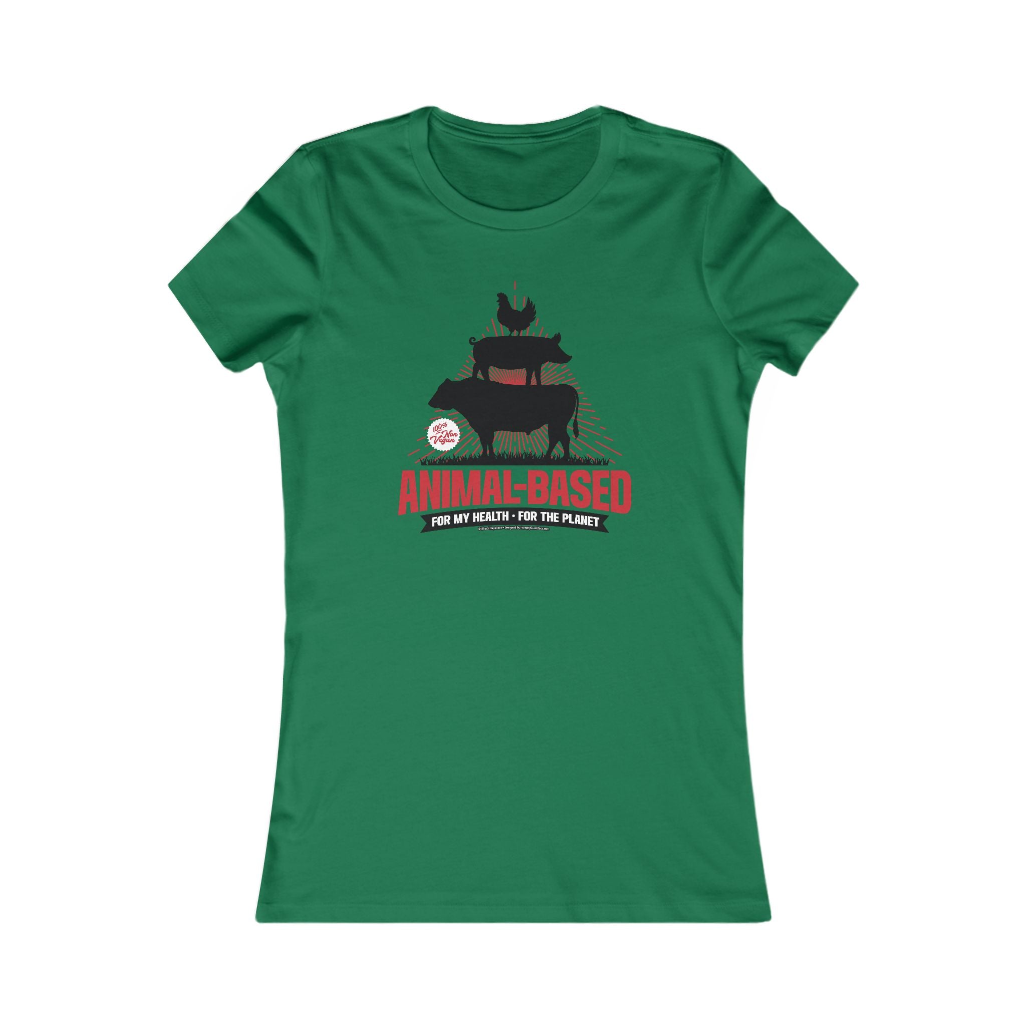 Animal Based - Ladies Soft Cotton Cap Sleeve T-Shirt