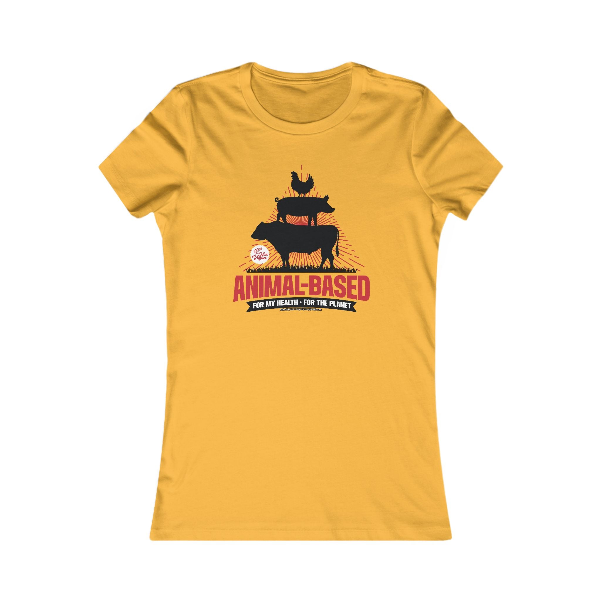 Animal Based - Ladies Soft Cotton Cap Sleeve T-Shirt