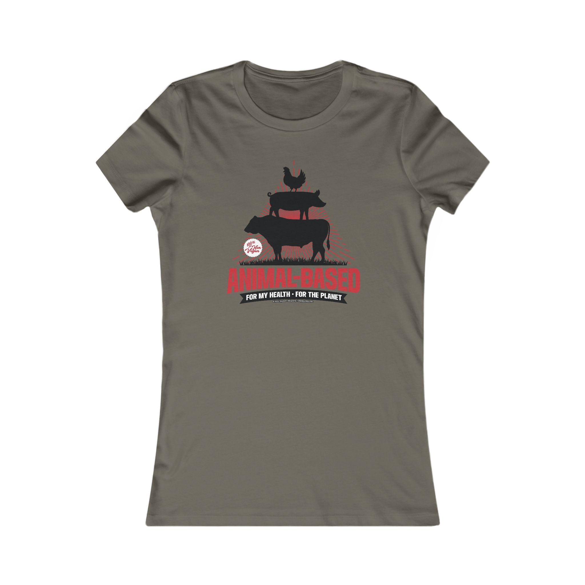 Animal Based - Ladies Soft Cotton Cap Sleeve T-Shirt