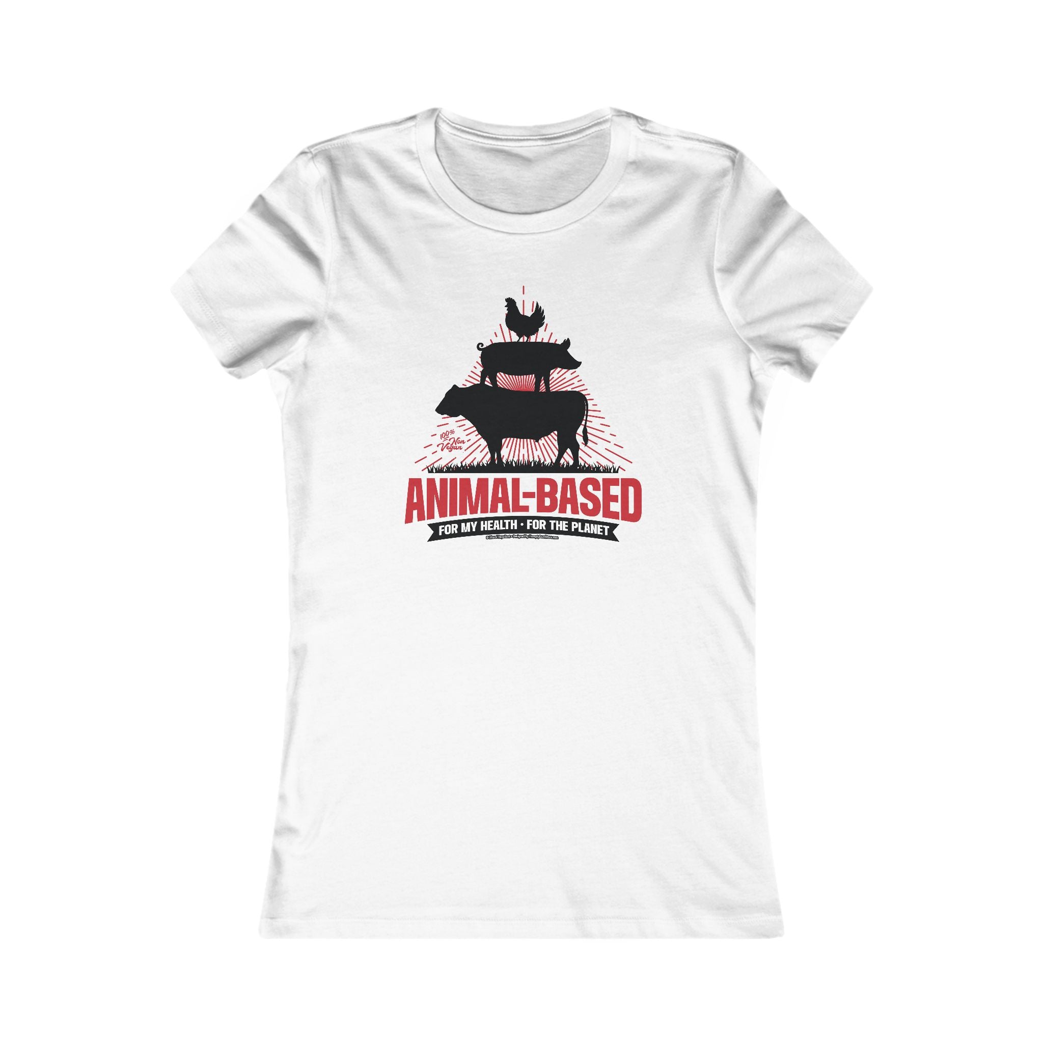 Animal Based - Ladies Soft Cotton Cap Sleeve T-Shirt