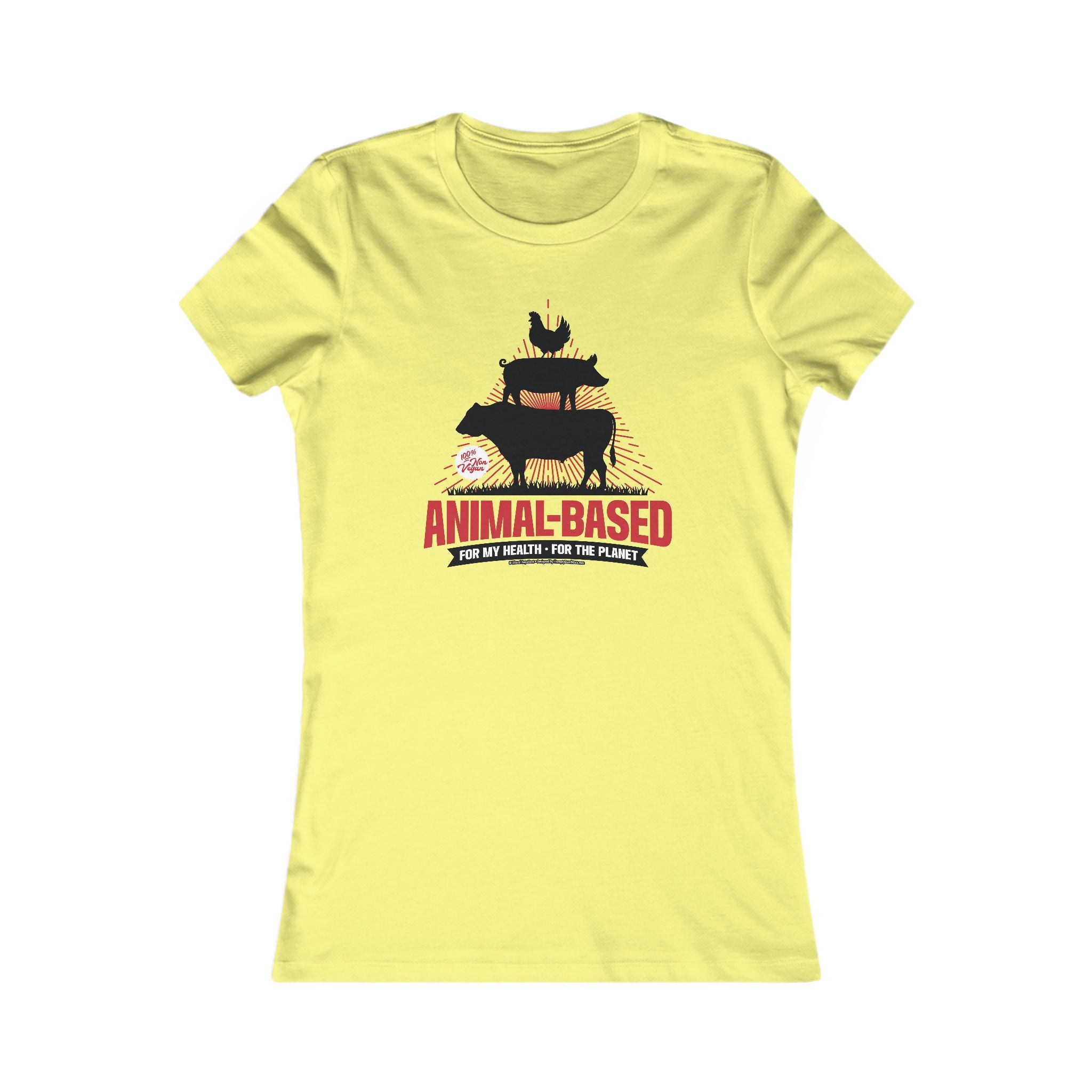 Animal Based - Ladies Soft Cotton Cap Sleeve T-Shirt