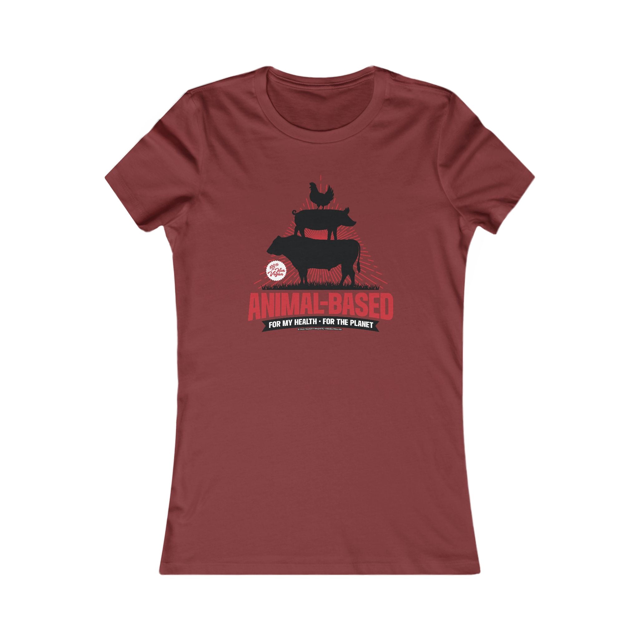 Animal Based - Ladies Soft Cotton Cap Sleeve T-Shirt