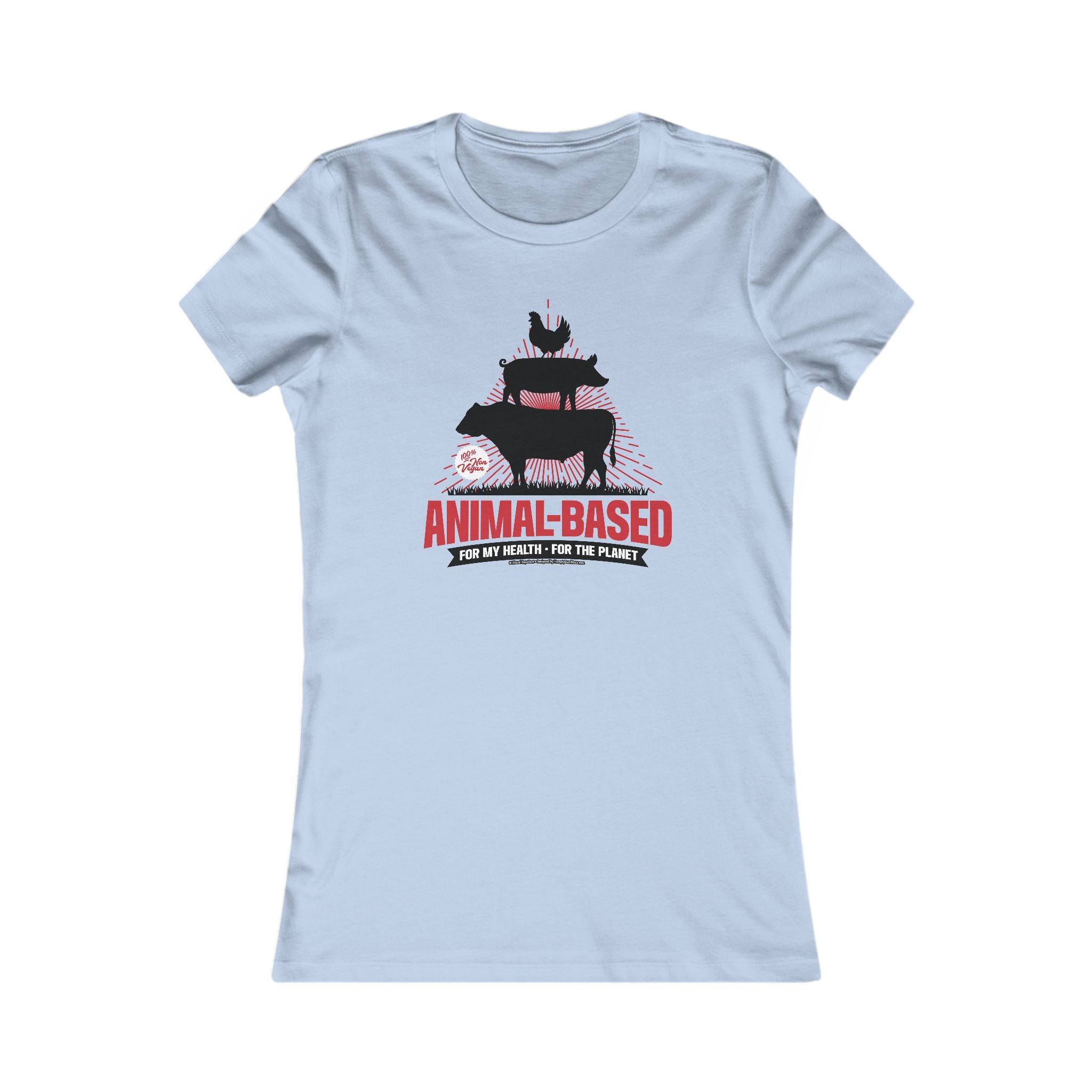 Animal Based - Ladies Soft Cotton Cap Sleeve T-Shirt