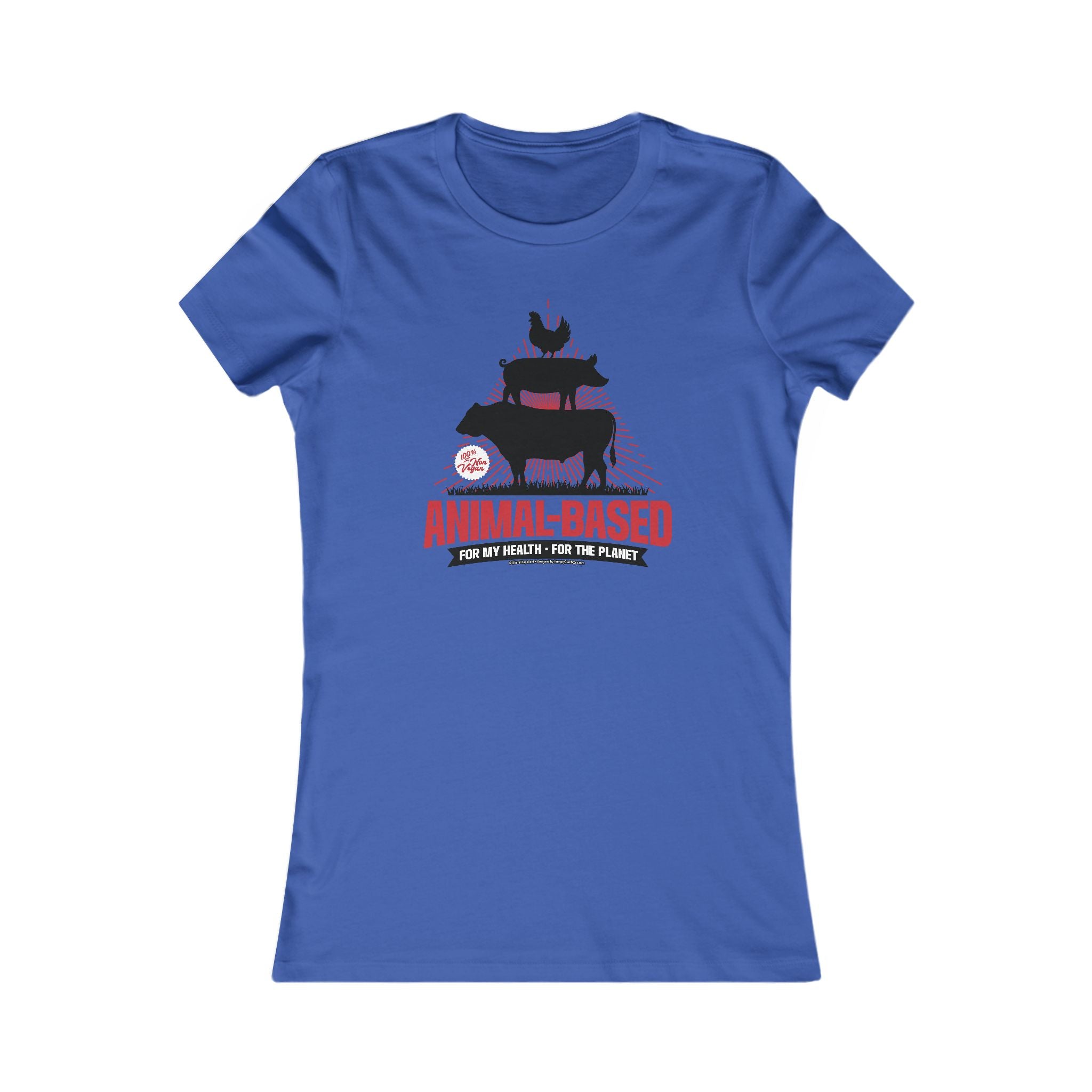 Animal Based - Ladies Soft Cotton Cap Sleeve T-Shirt