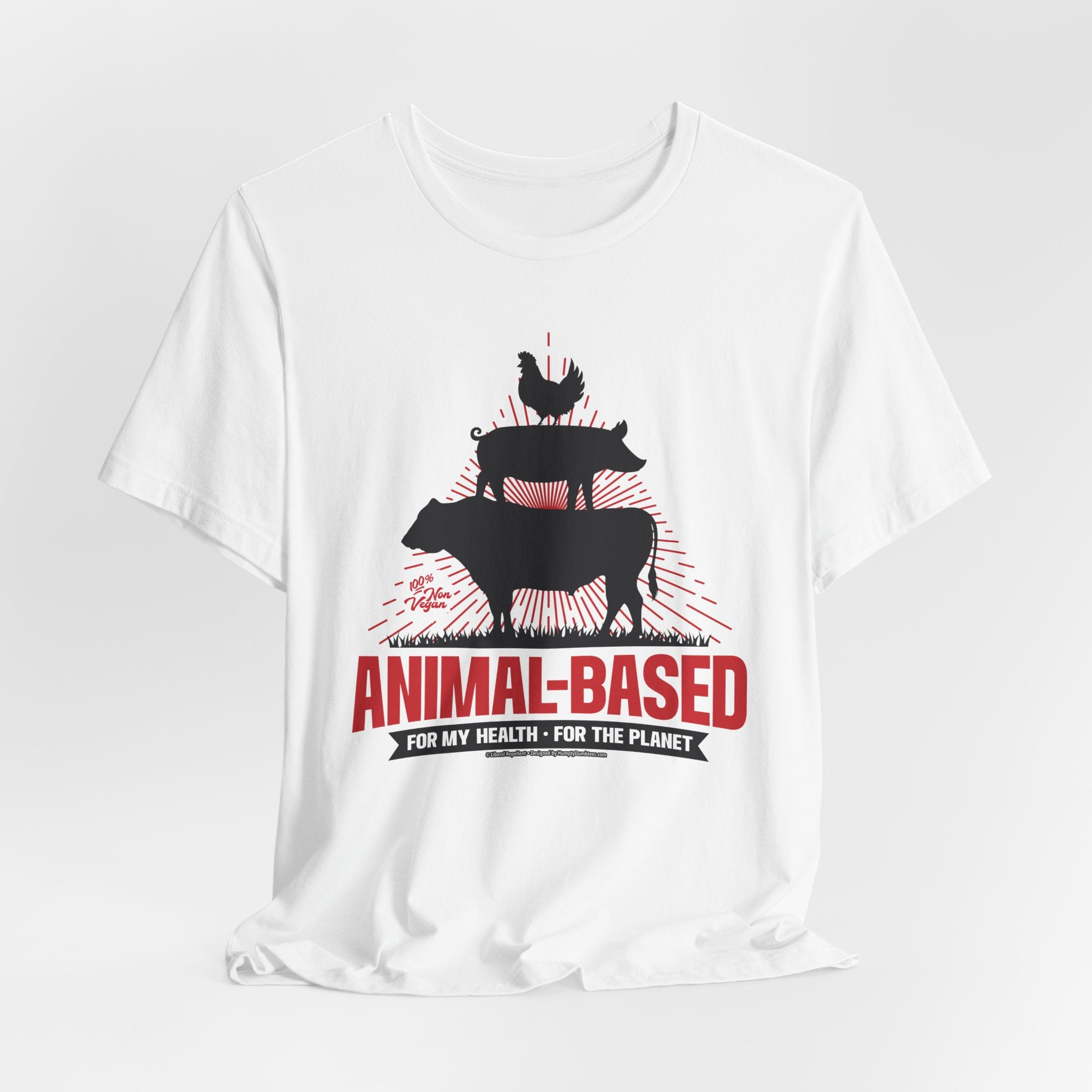 Animal-Based For My Health, For The Planet - Unisex Soft Cotton Short Sleeve T-Shirt