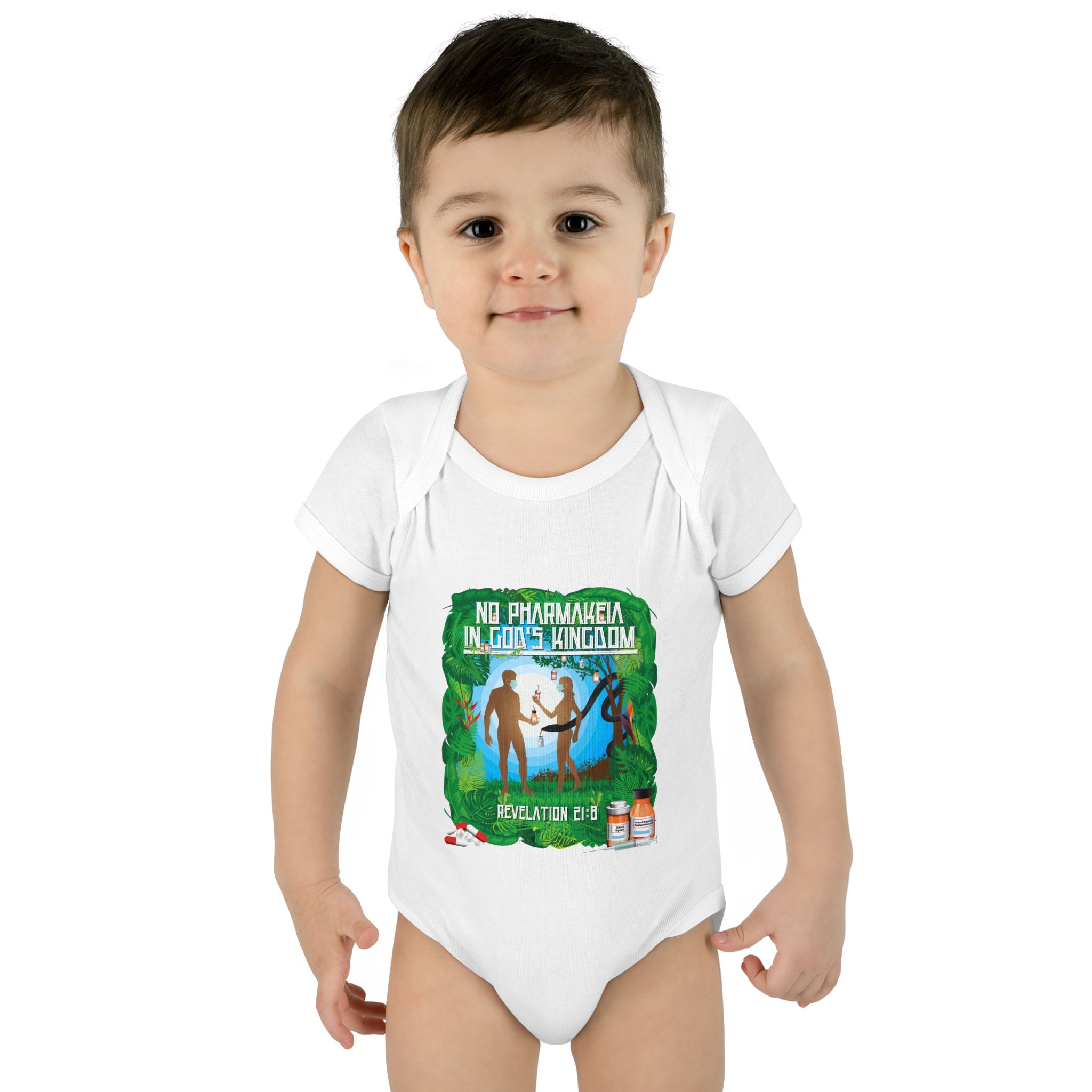 No Pharmakeia in God's Kingdom - Infant Soft Cotton Onsie Bodysuit