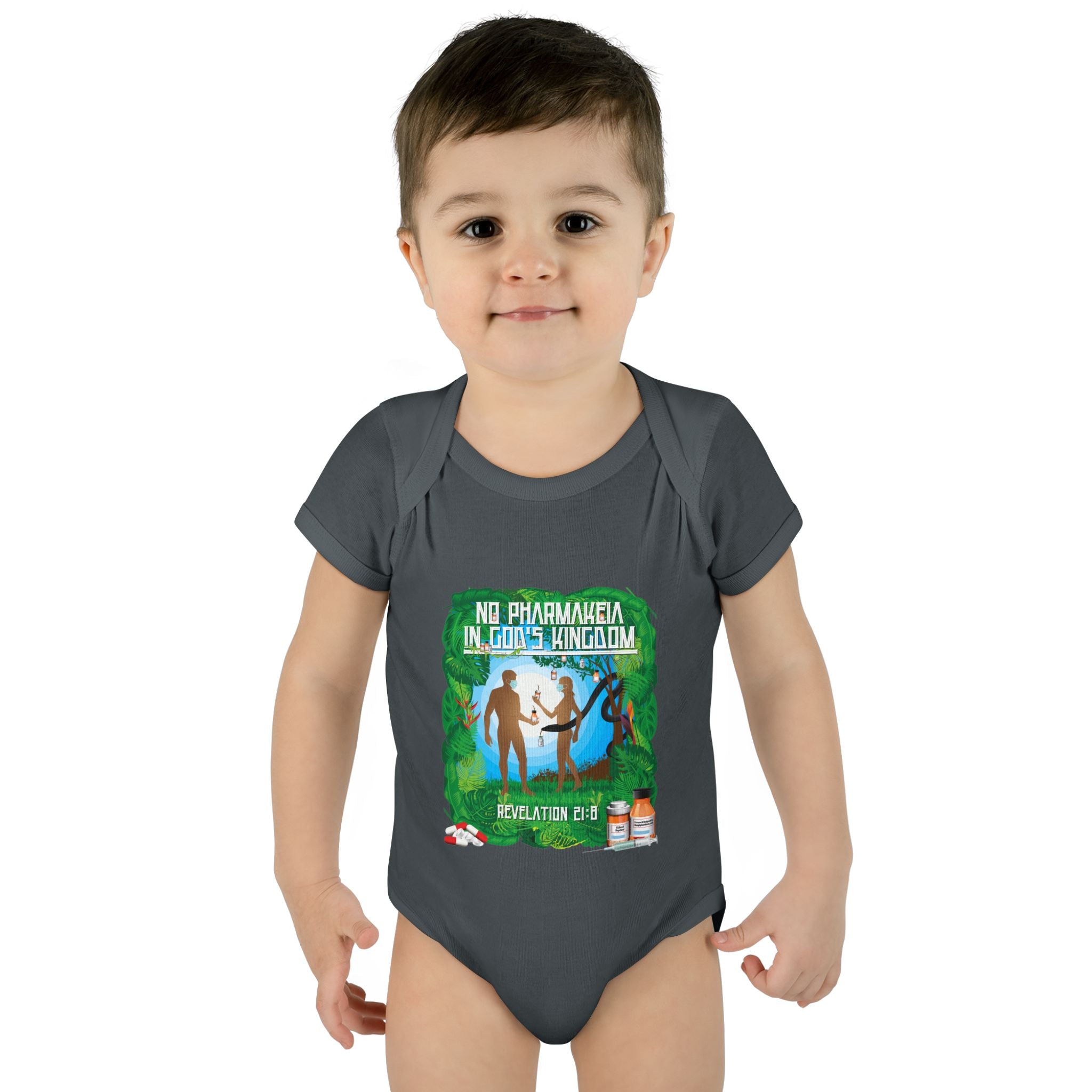 No Pharmakeia in God's Kingdom - Infant Soft Cotton Onsie Bodysuit