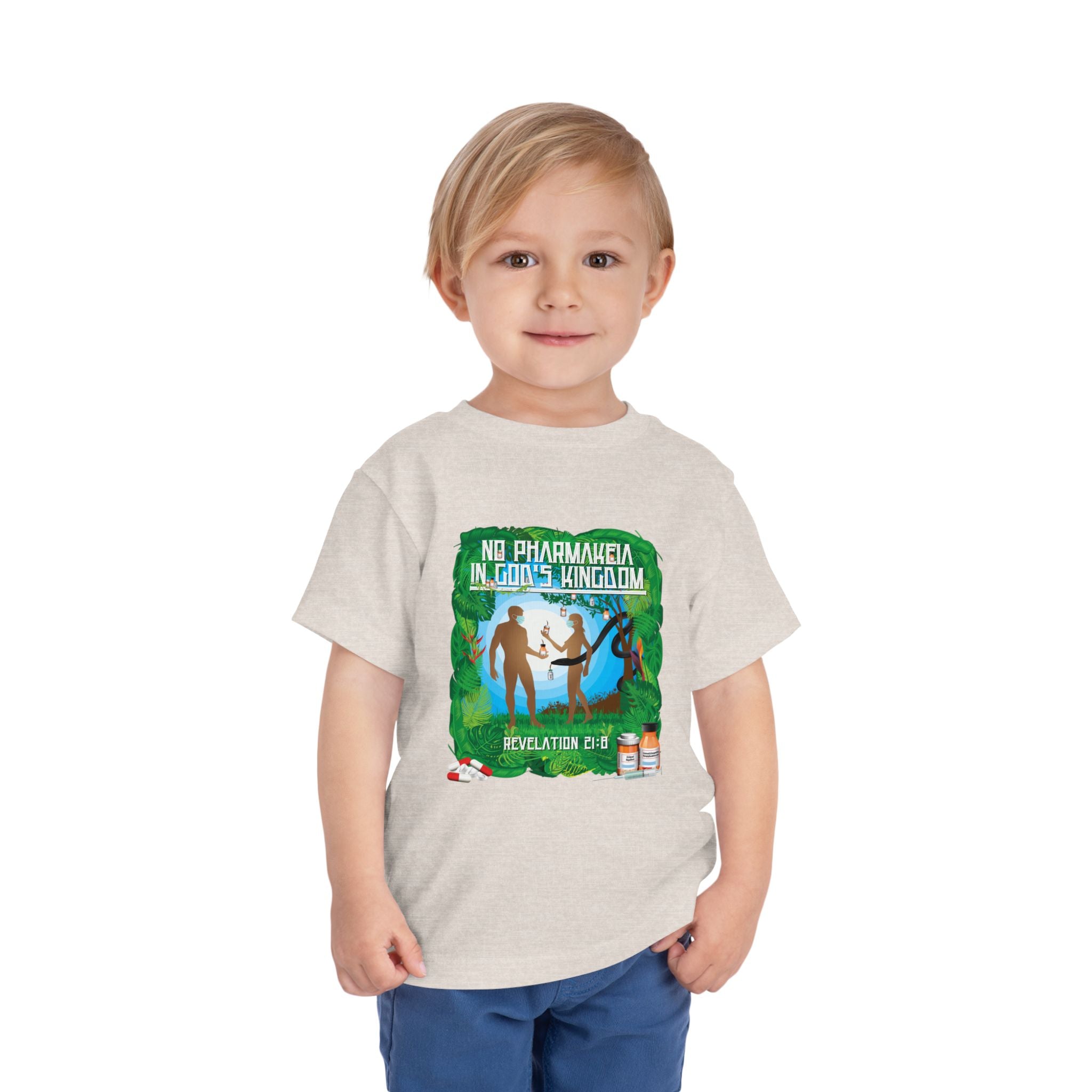 No Pharmakeia in God's Kingdom - Toddler Soft Cotton Short Sleeve T-Shirt