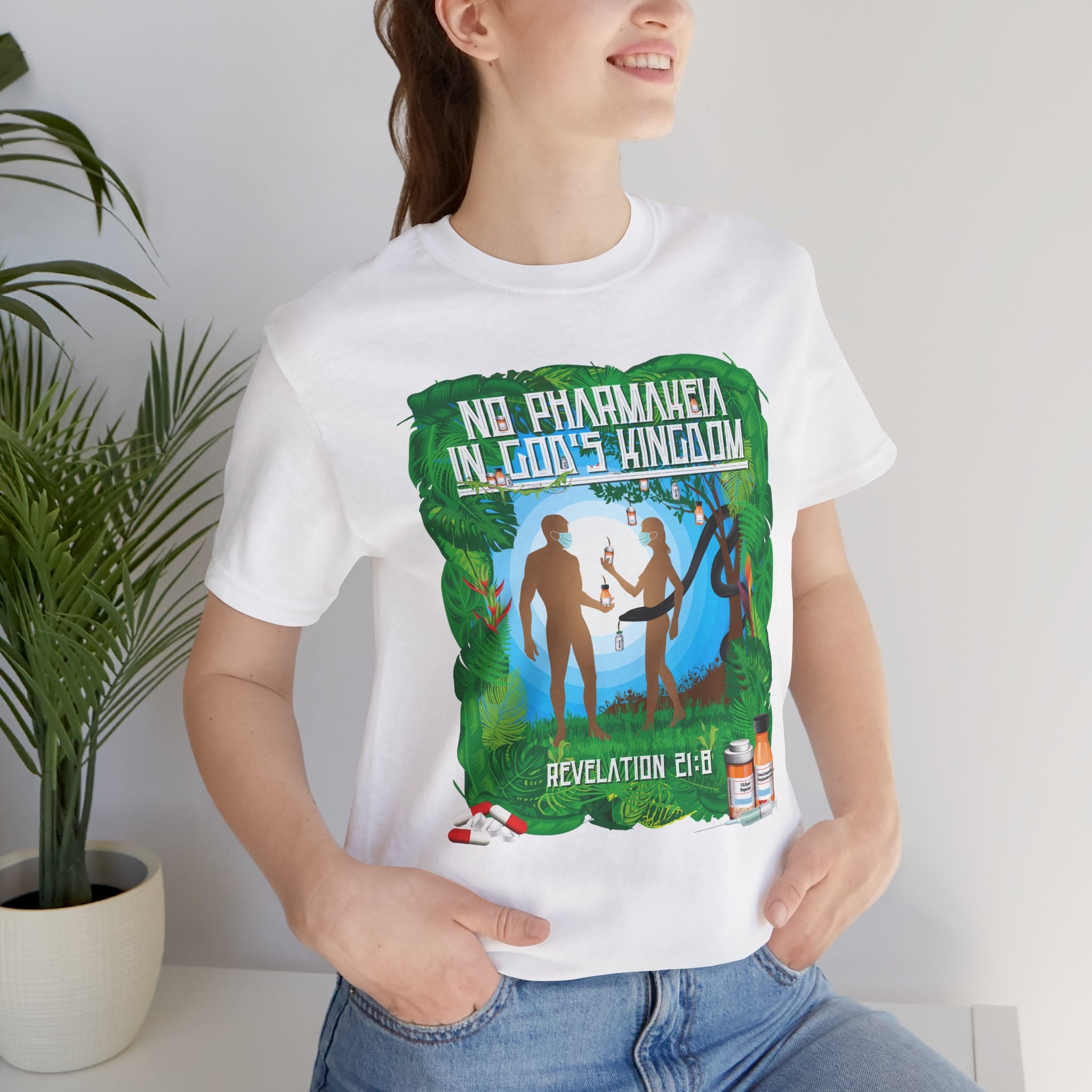 No Pharmakeia in God's Kingdom - Unisex Soft Cotton Short Sleeve T-Shirt
