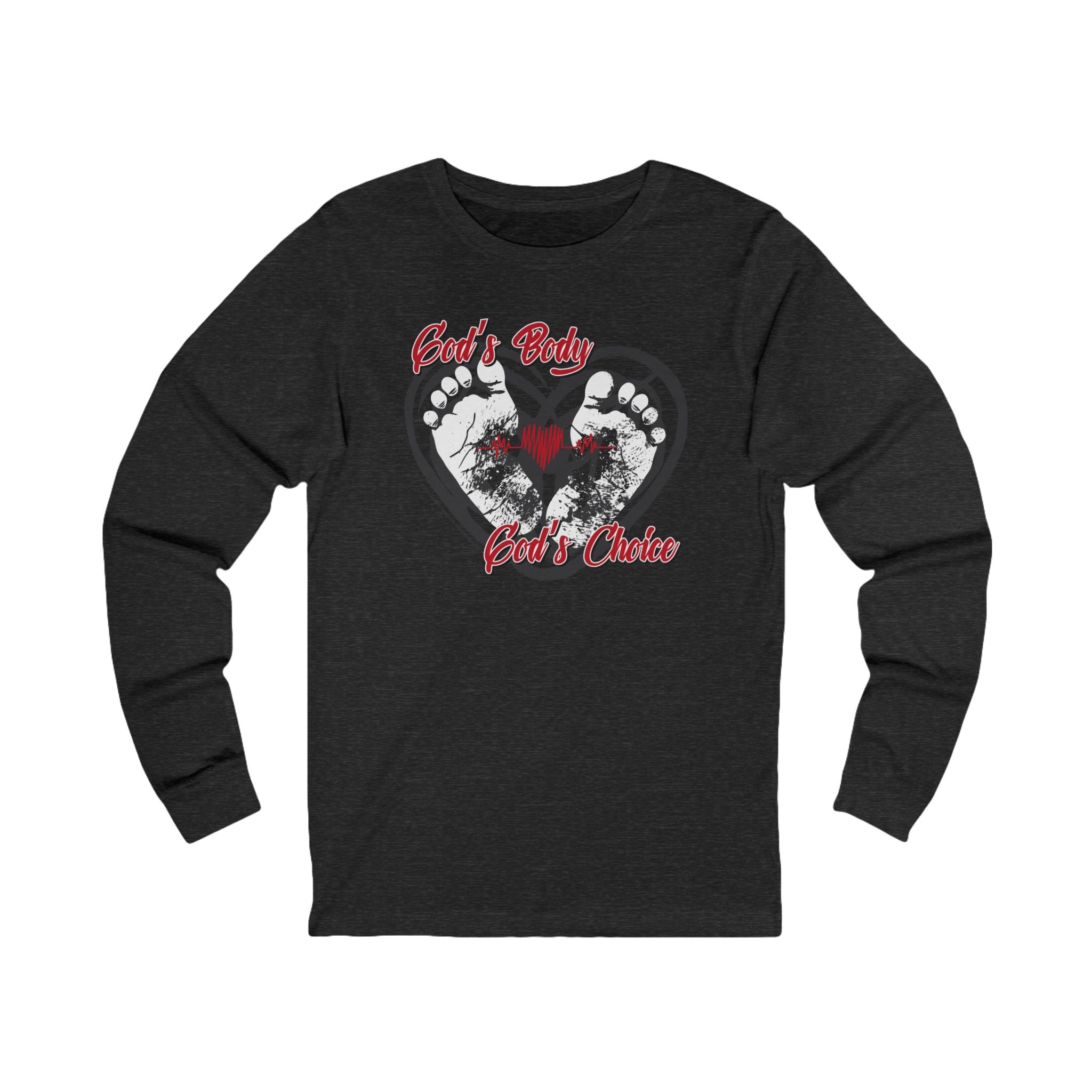 God's Body, God's Choice - Unisex Soft Cotton Long Sleeve T-Shirt
