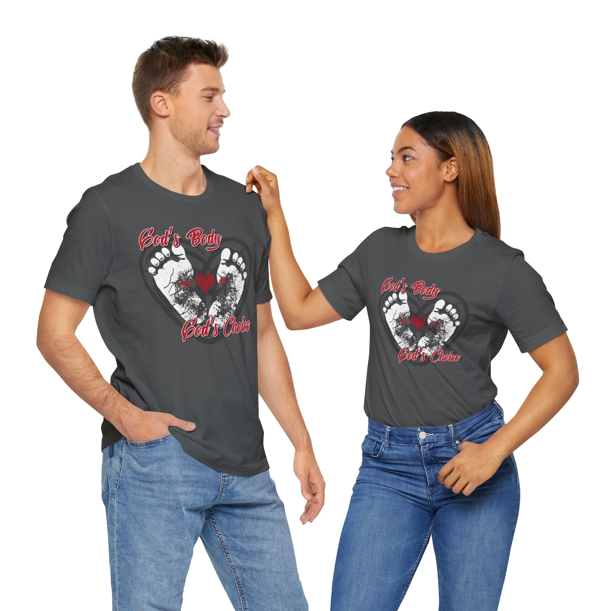 God's Body, God's Choice - Unisex Soft Cotton Short Sleeve T-Shirt