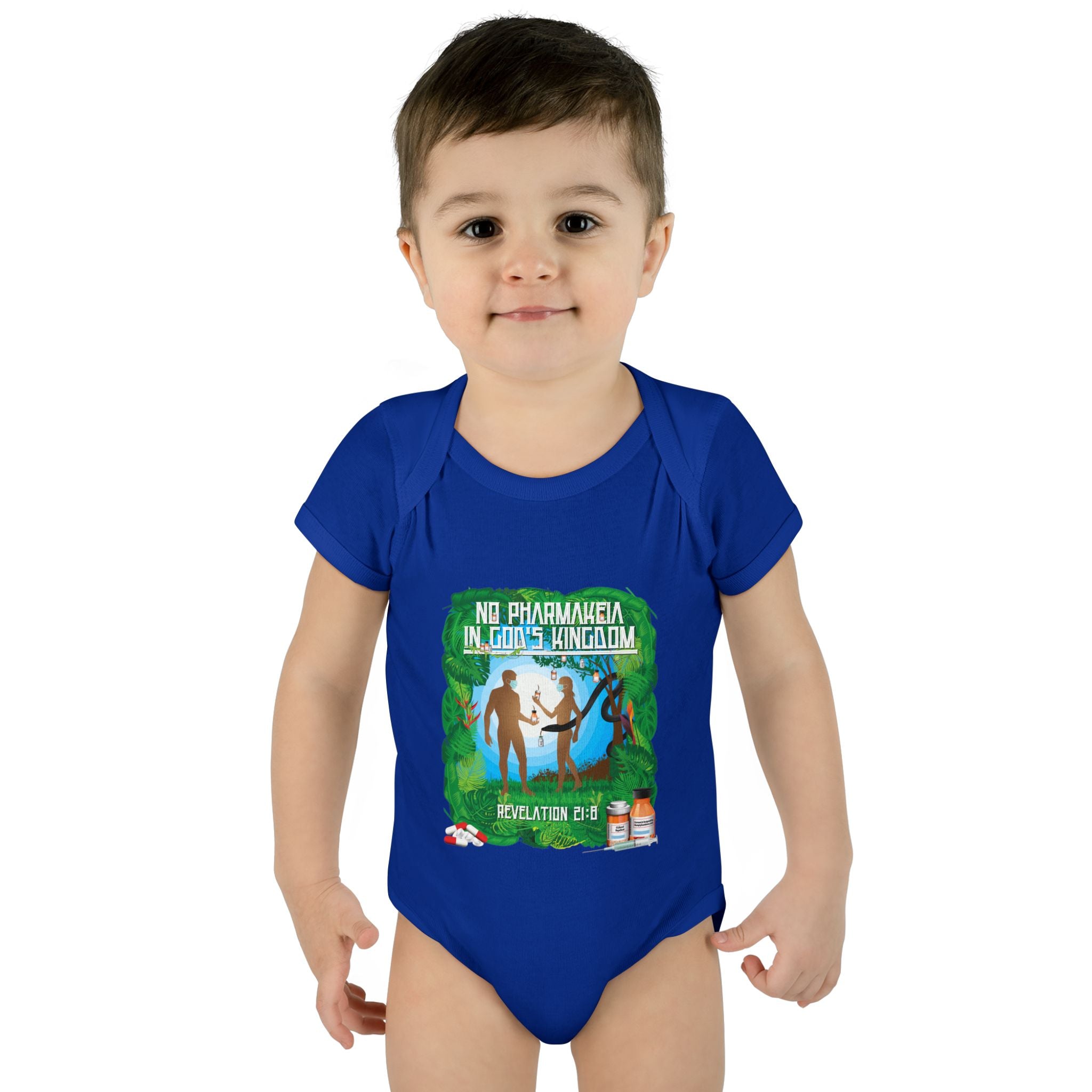No Pharmakeia in God's Kingdom - Infant Soft Cotton Onsie Bodysuit