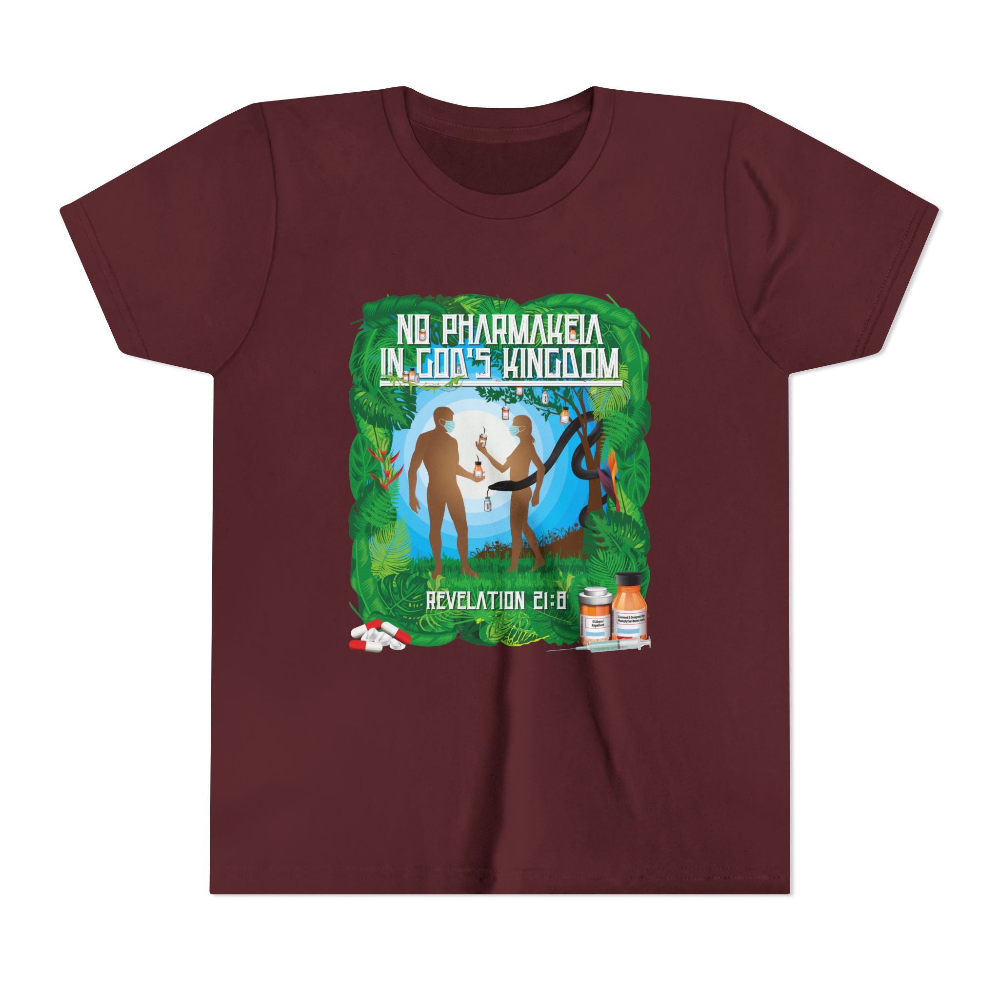 No Pharmakeia in God's Kingdom - Youth Soft Cotton Short Sleeve T-Shirt