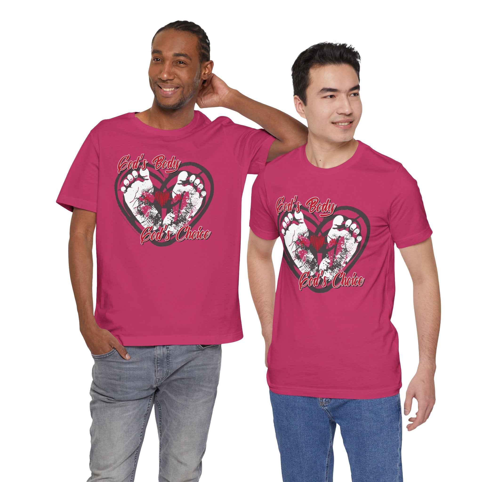 God's Body, God's Choice - Unisex Soft Cotton Short Sleeve T-Shirt