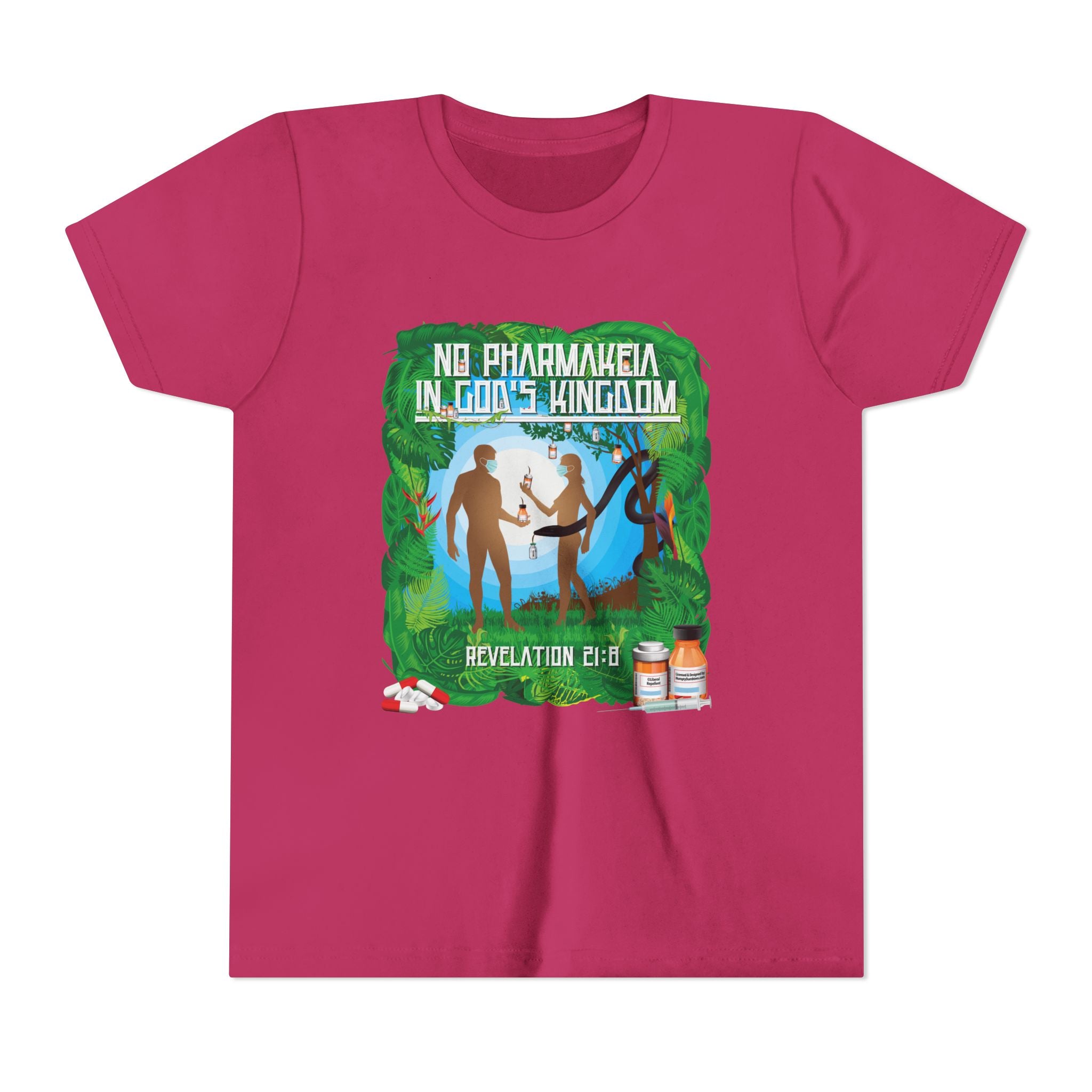 No Pharmakeia in God's Kingdom - Youth Soft Cotton Short Sleeve T-Shirt