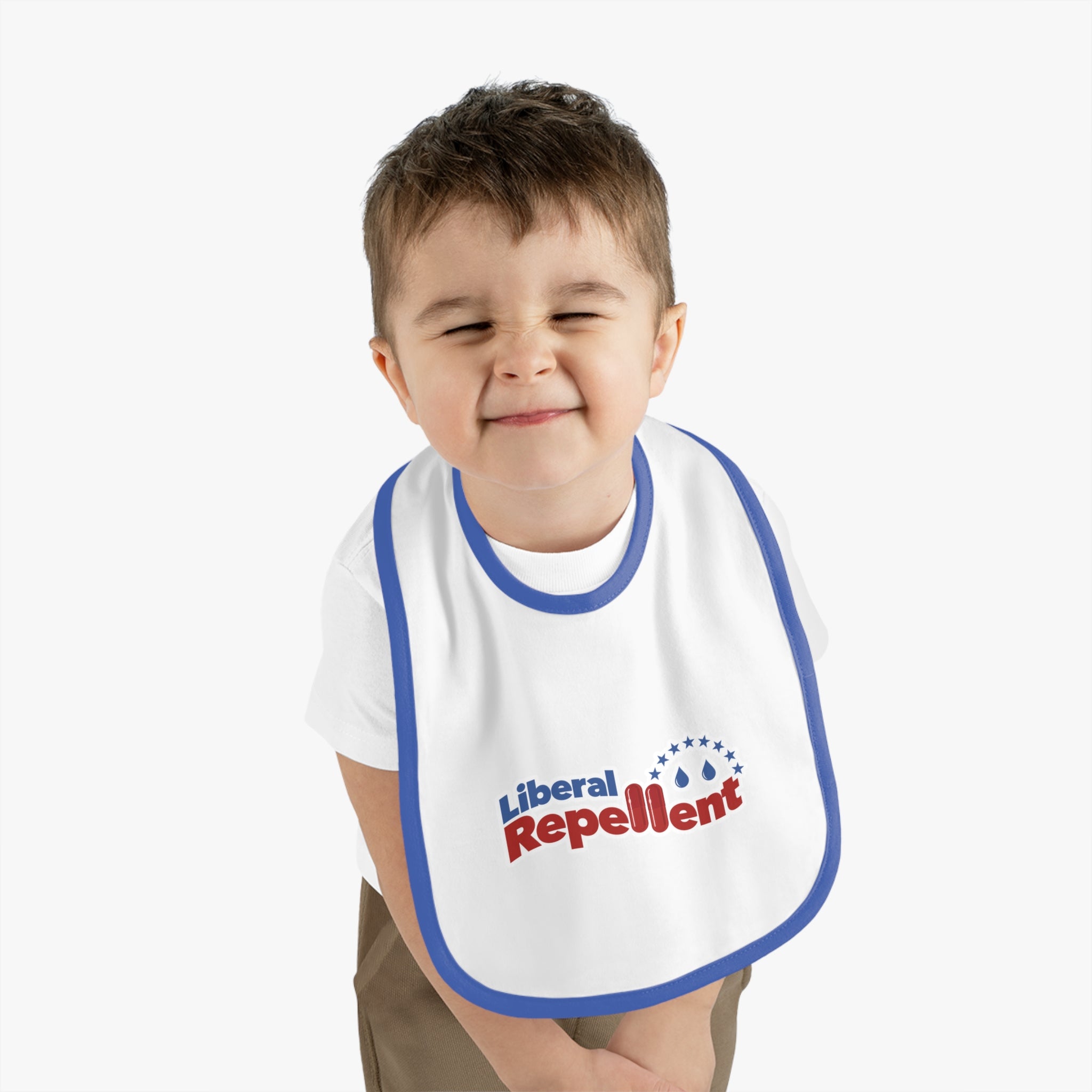Liberal Repellent - Infant Soft Cotton Bib with Contrast Trim