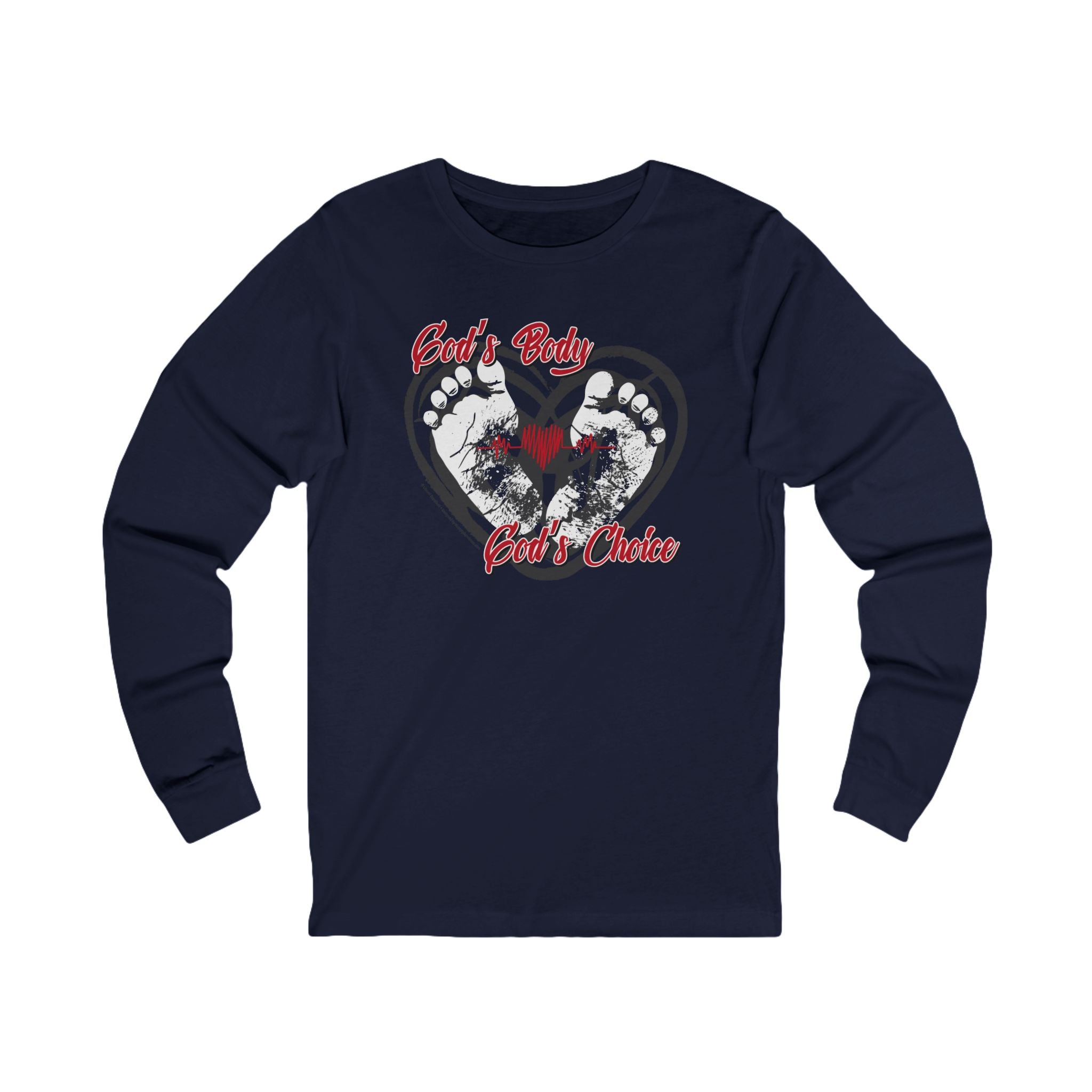 God's Body, God's Choice - Unisex Soft Cotton Long Sleeve T-Shirt