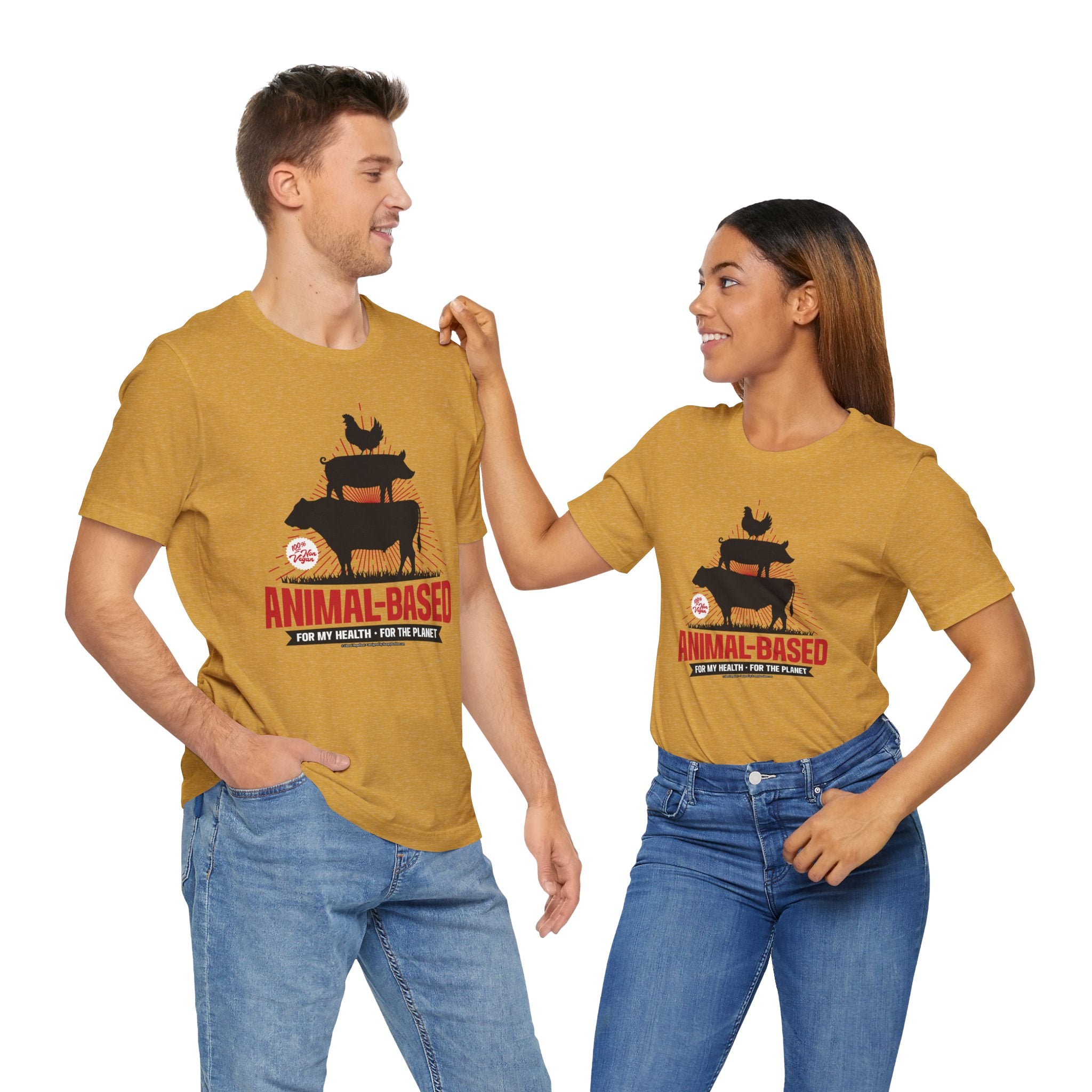 Animal-Based For My Health, For The Planet - Unisex Soft Cotton Short Sleeve T-Shirt