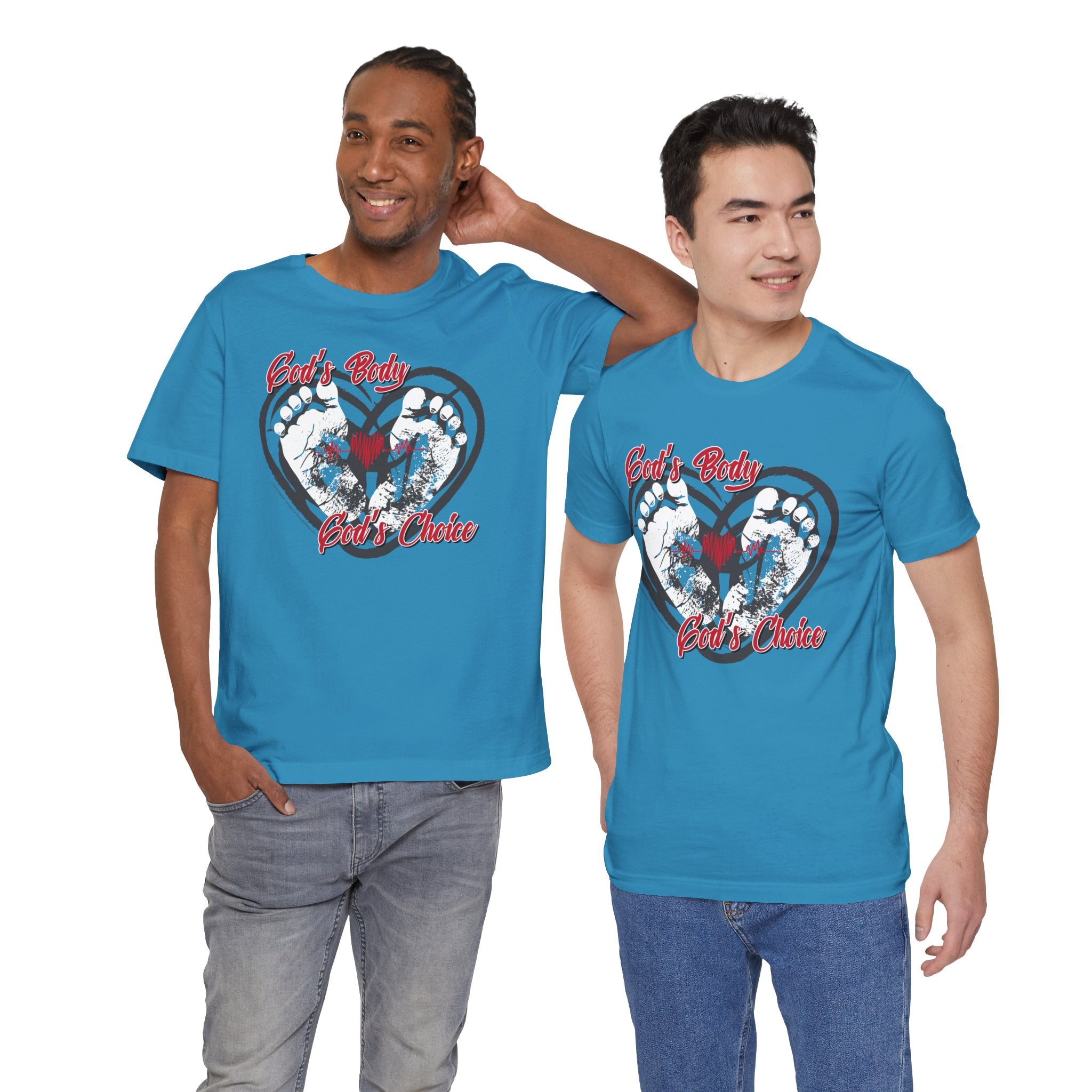 God's Body, God's Choice - Unisex Soft Cotton Short Sleeve T-Shirt