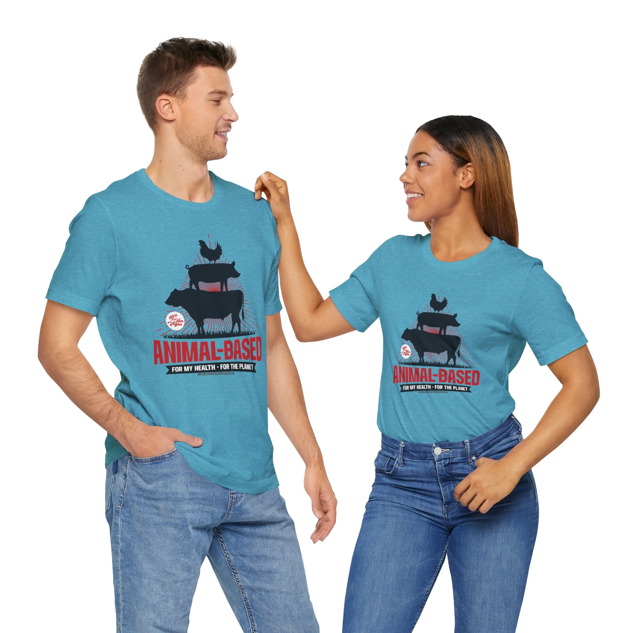 Animal-Based For My Health, For The Planet - Unisex Soft Cotton Short Sleeve T-Shirt