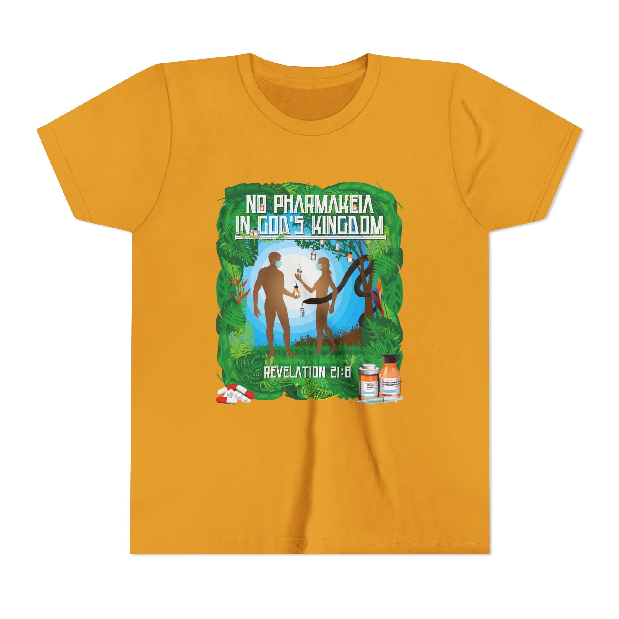 No Pharmakeia in God's Kingdom - Youth Soft Cotton Short Sleeve T-Shirt