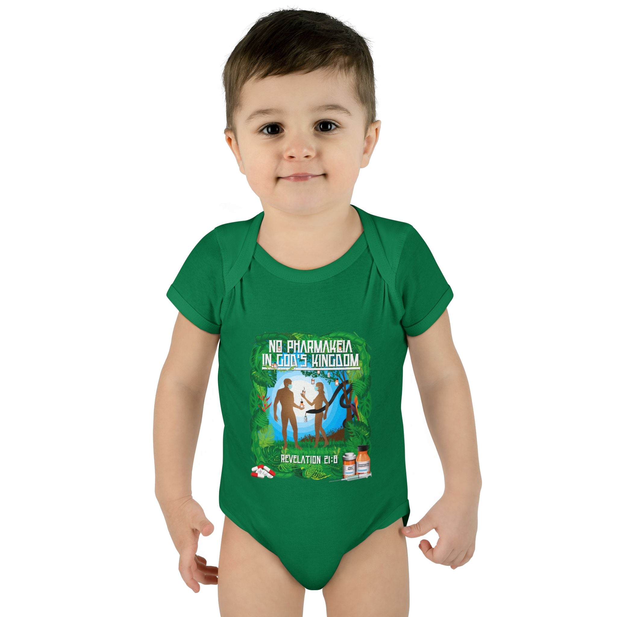 No Pharmakeia in God's Kingdom - Infant Soft Cotton Onsie Bodysuit