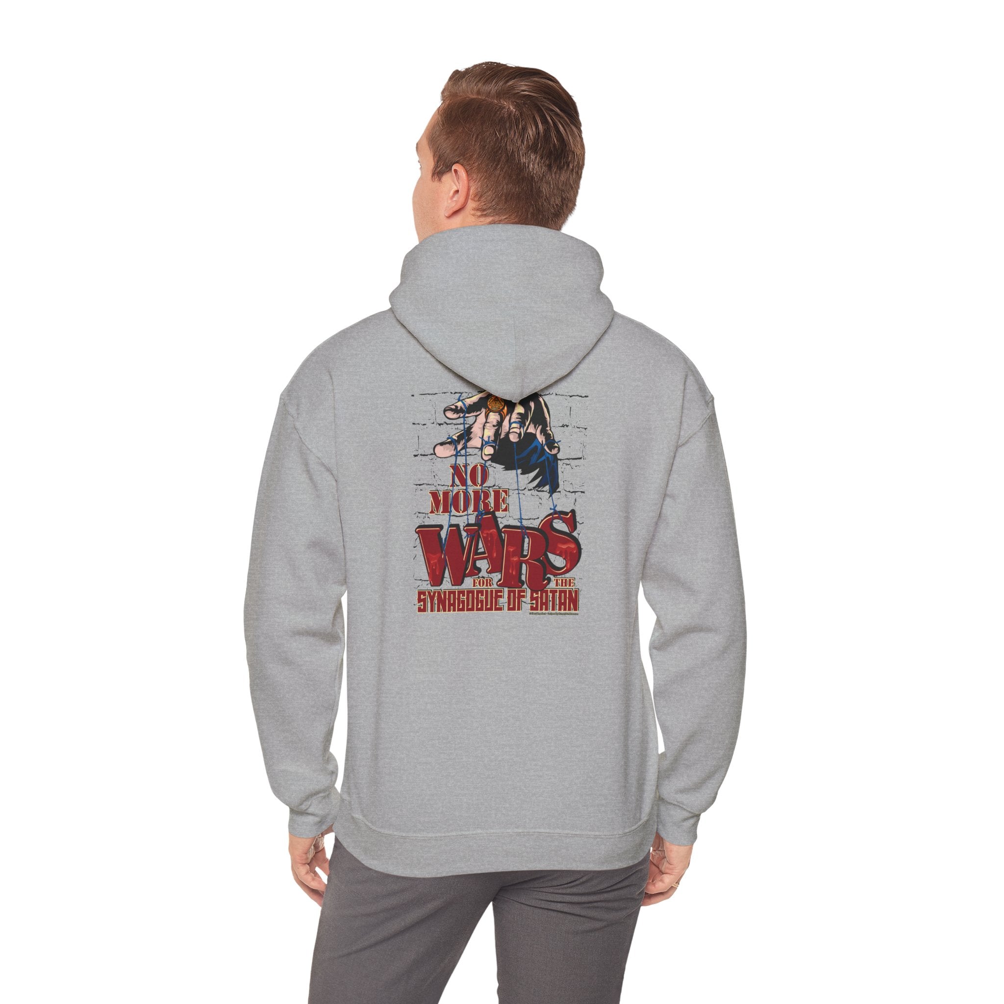No More Wars for the Synagogue of Satan - Unisex Heavy Blend™ Hooded Sweatshirt