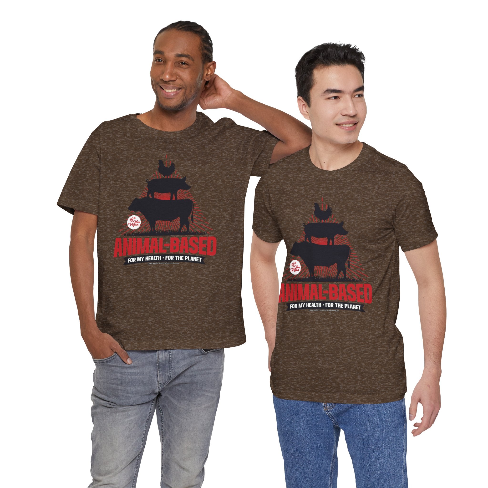 Animal-Based For My Health, For The Planet - Unisex Soft Cotton Short Sleeve T-Shirt