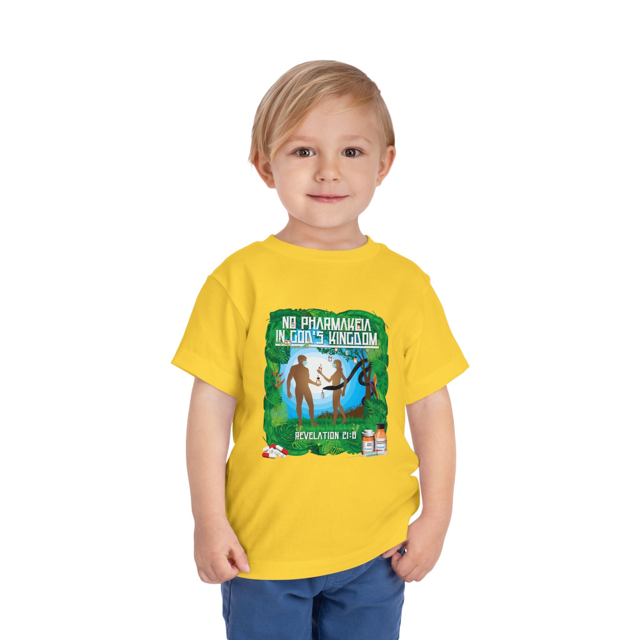 No Pharmakeia in God's Kingdom - Toddler Soft Cotton Short Sleeve T-Shirt