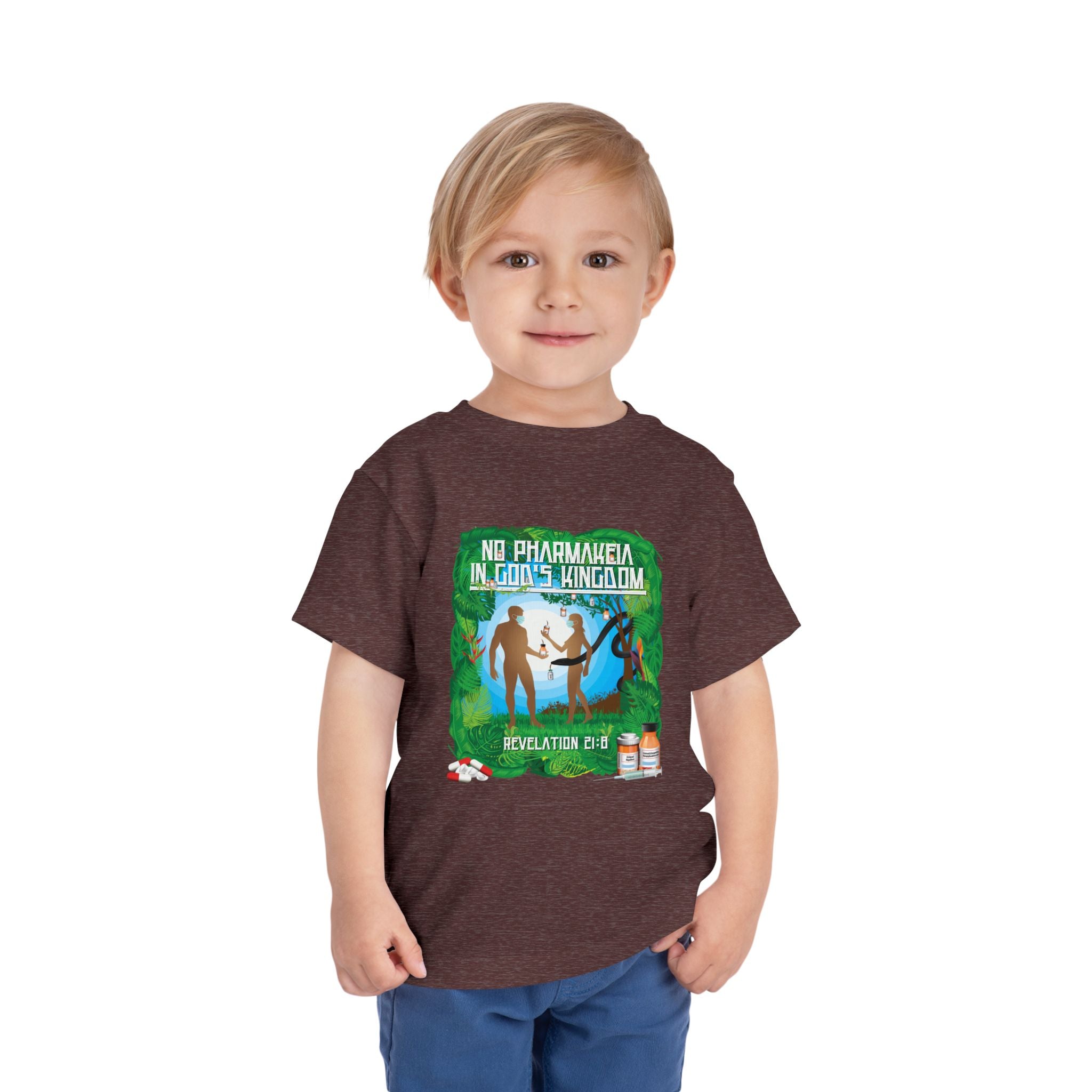 No Pharmakeia in God's Kingdom - Toddler Soft Cotton Short Sleeve T-Shirt