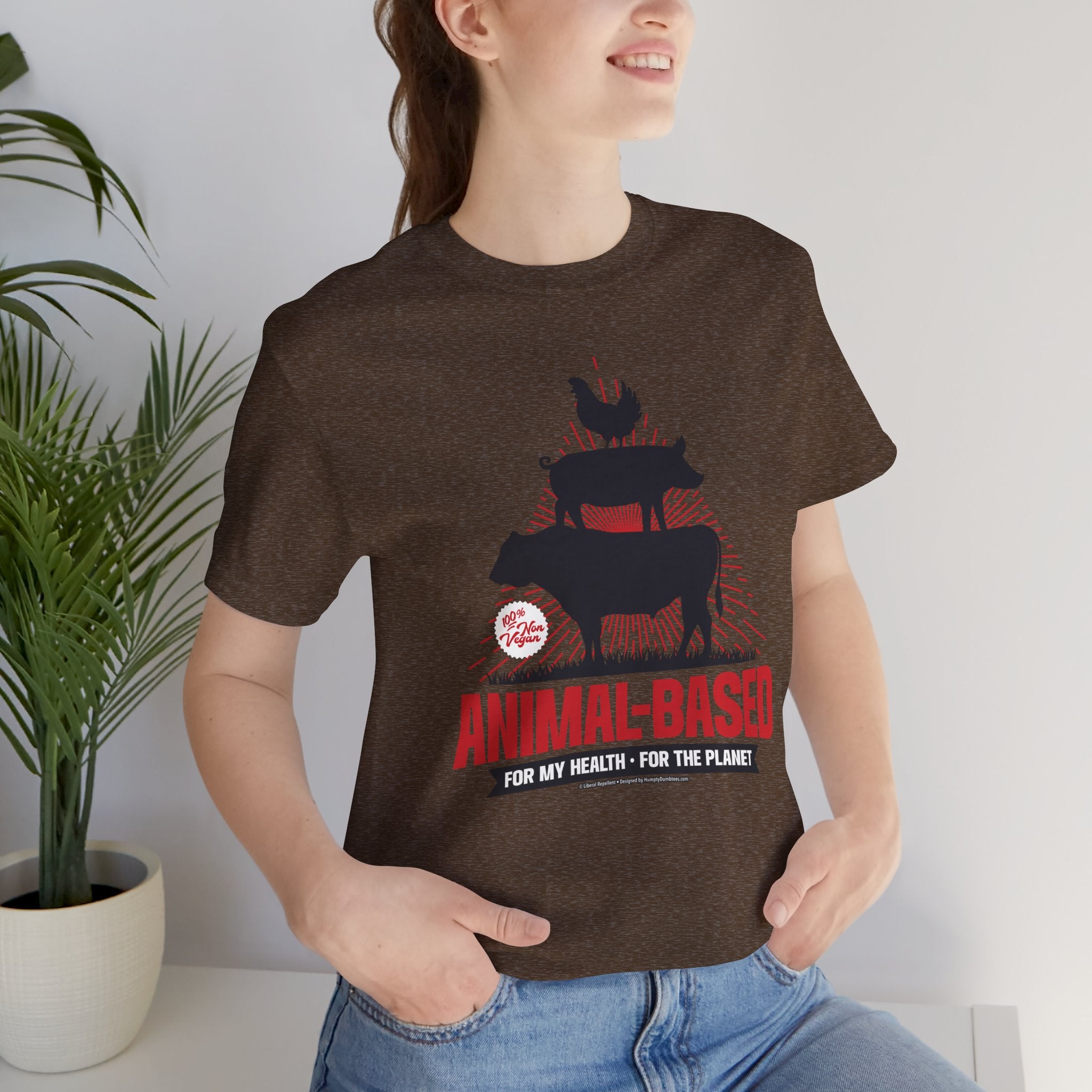 Animal-Based For My Health, For The Planet - Unisex Soft Cotton Short Sleeve T-Shirt