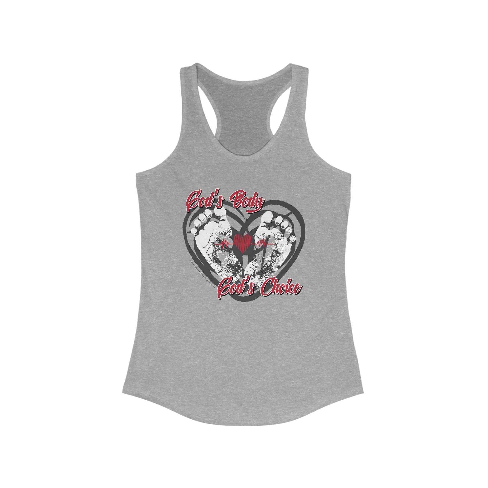 God's Body, God's Choice - Ladies Ideal Racerback Tank