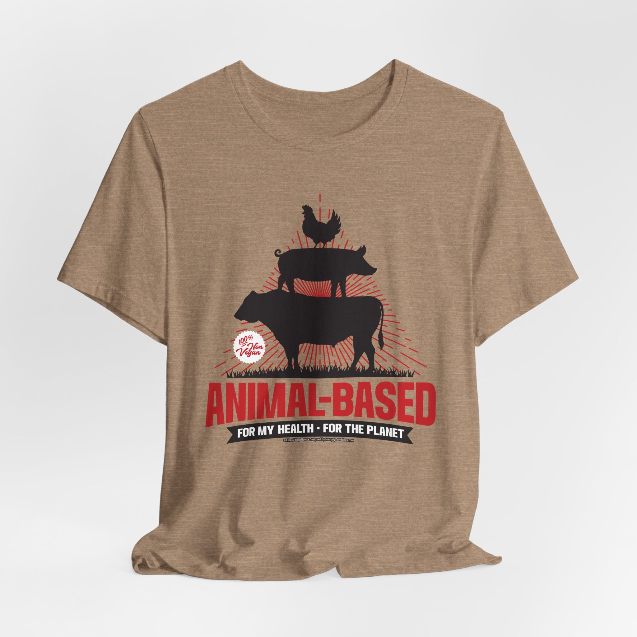 Animal-Based For My Health, For The Planet - Unisex Soft Cotton Short Sleeve T-Shirt