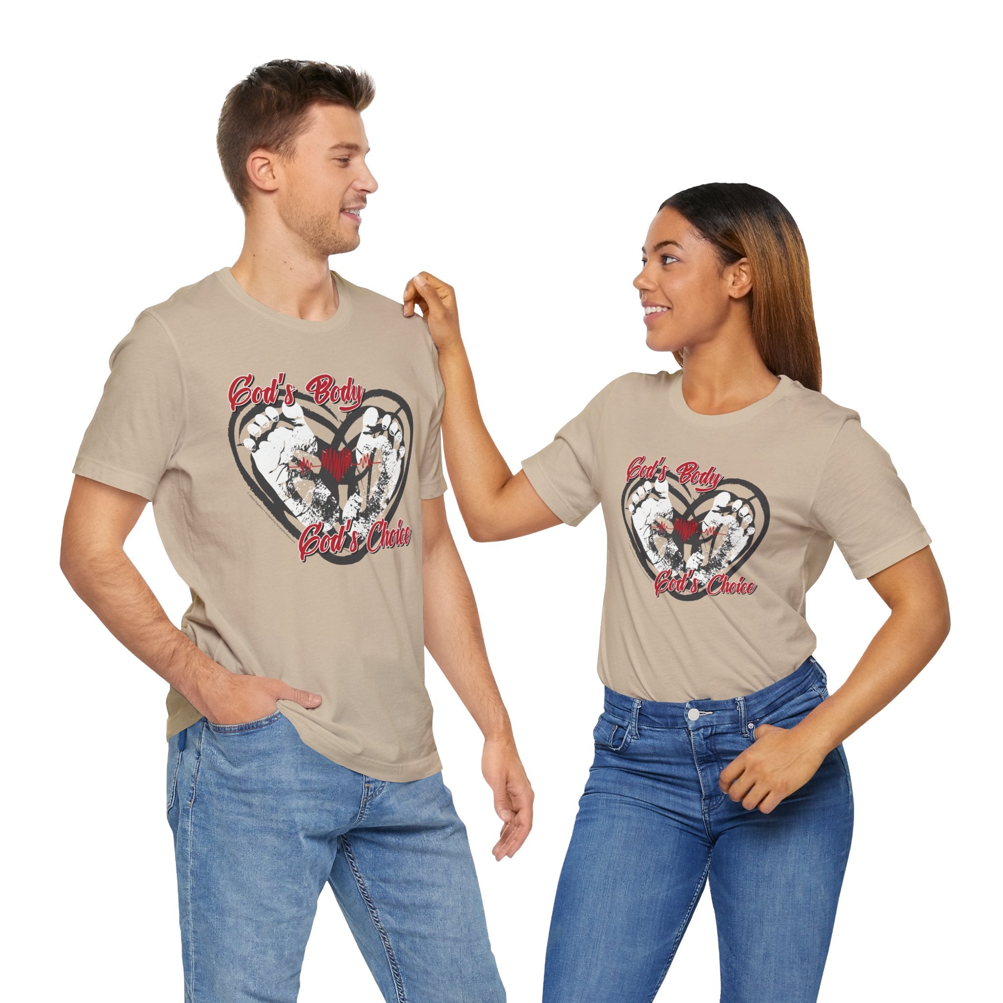 God's Body, God's Choice - Unisex Soft Cotton Short Sleeve T-Shirt