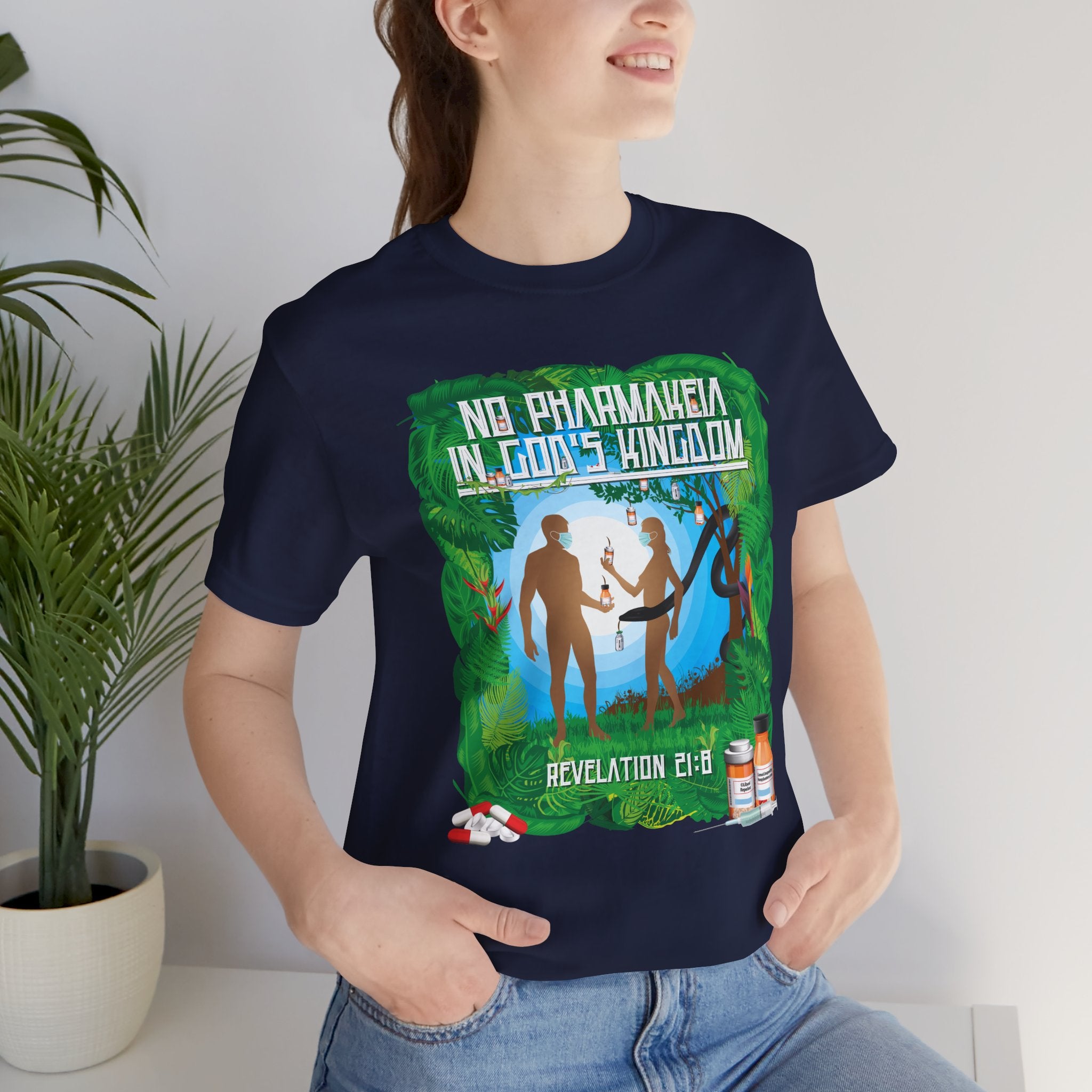 No Pharmakeia in God's Kingdom - Unisex Soft Cotton Short Sleeve T-Shirt