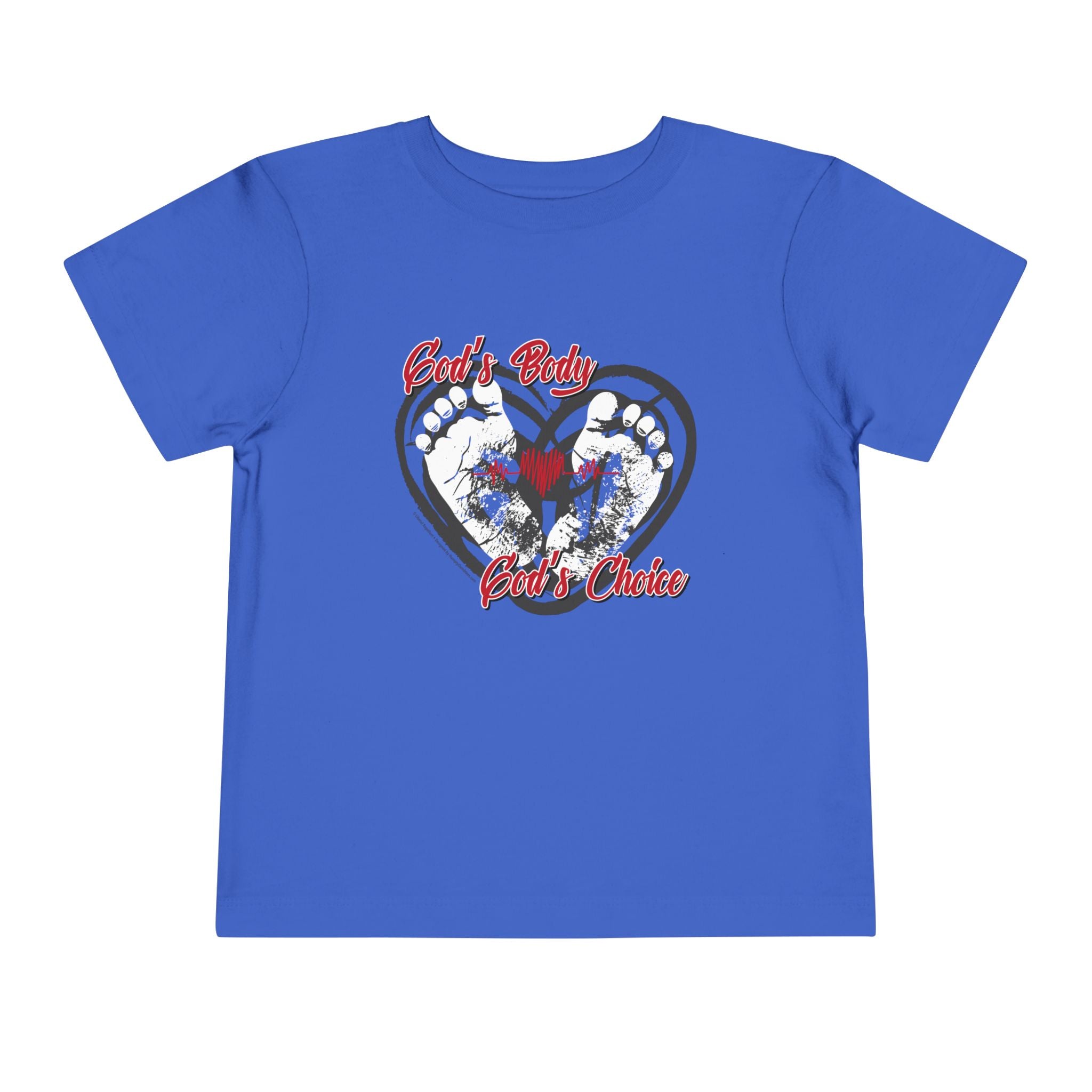 God's Body, God's Choice - Toddler Soft Cotton Short Sleeve T-Shirt