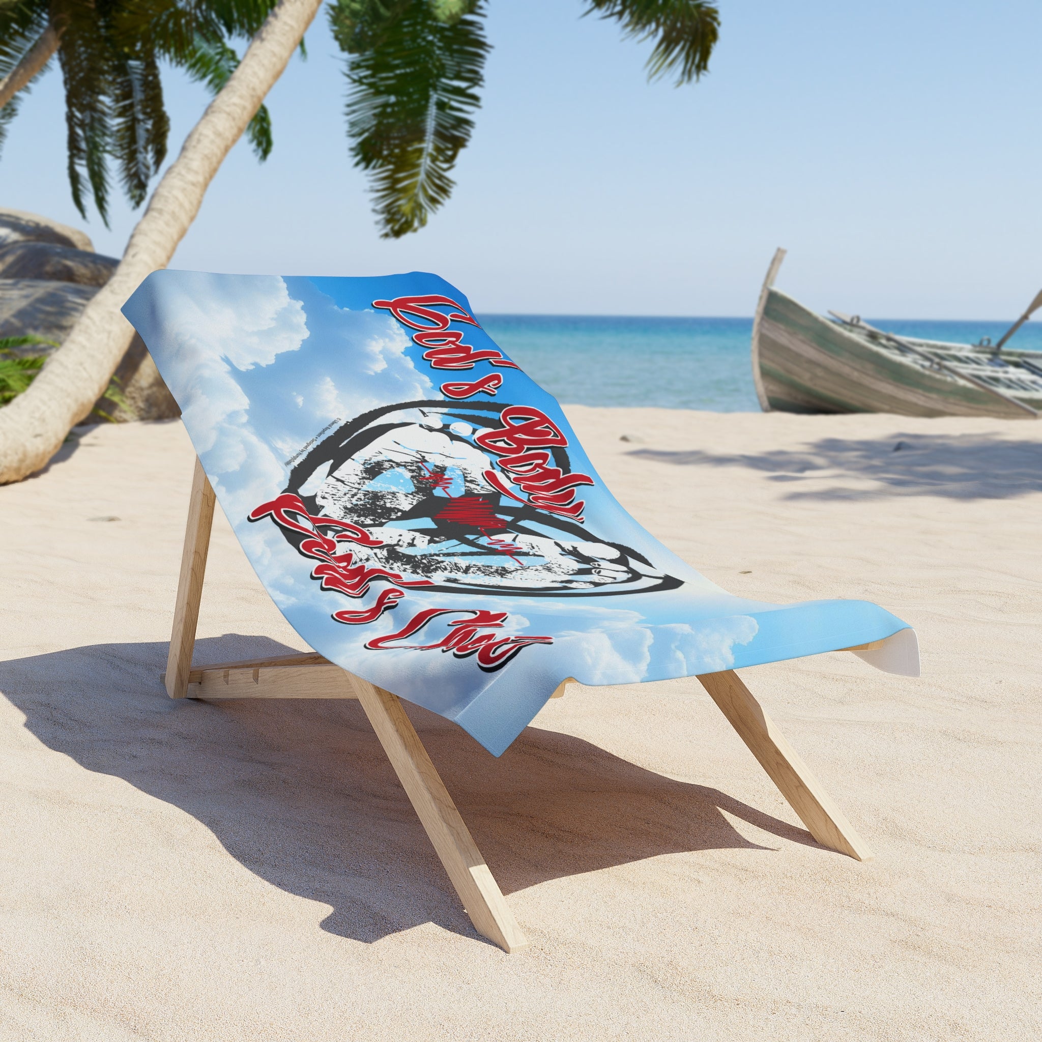 God's Body, God's Choice - Eco-Friendly 30" x 60" Beach Towel