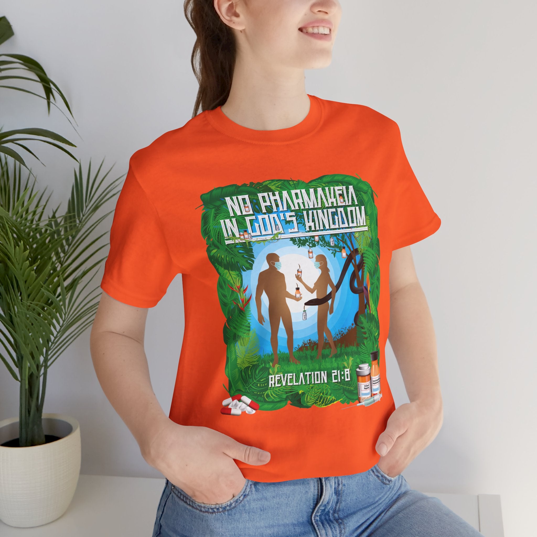 No Pharmakeia in God's Kingdom - Unisex Soft Cotton Short Sleeve T-Shirt