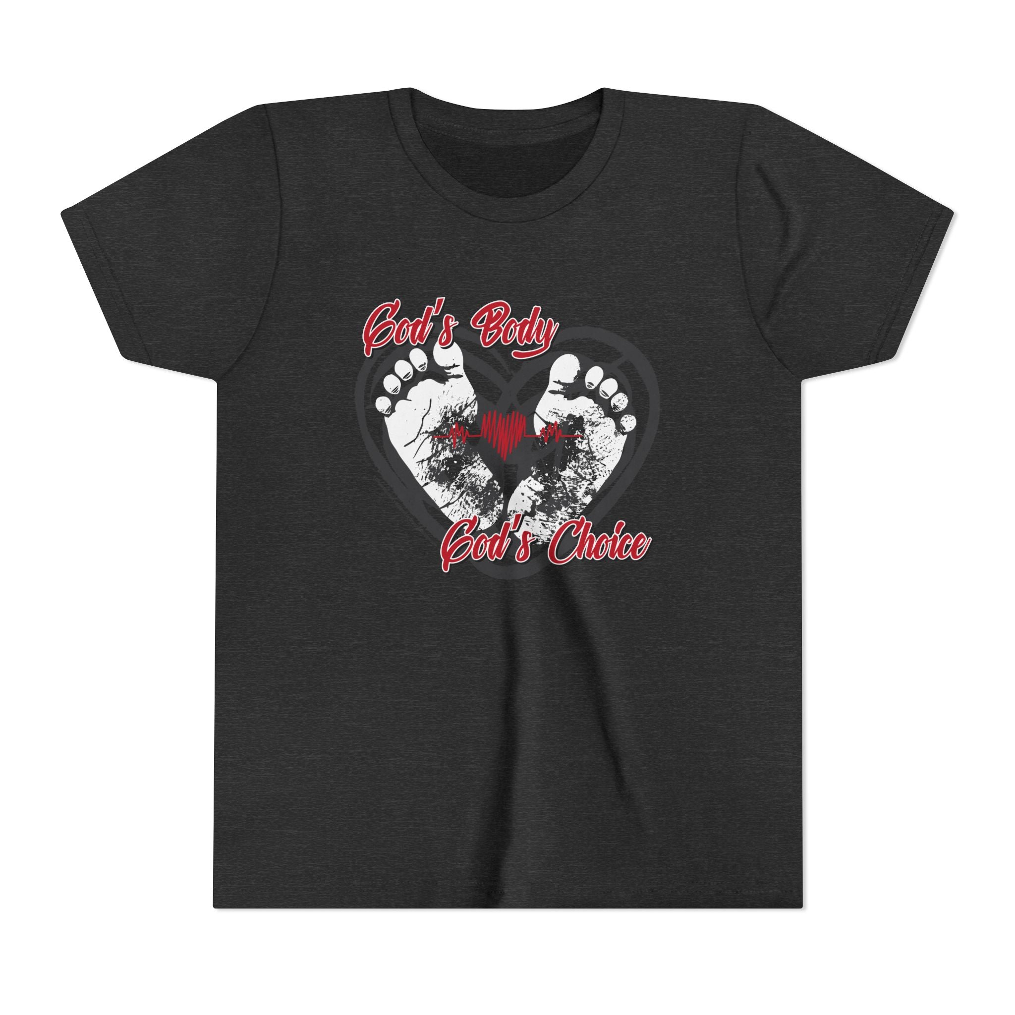 God's Body, God's Choice - Youth Soft Cotton Short Sleeve T-Shirt