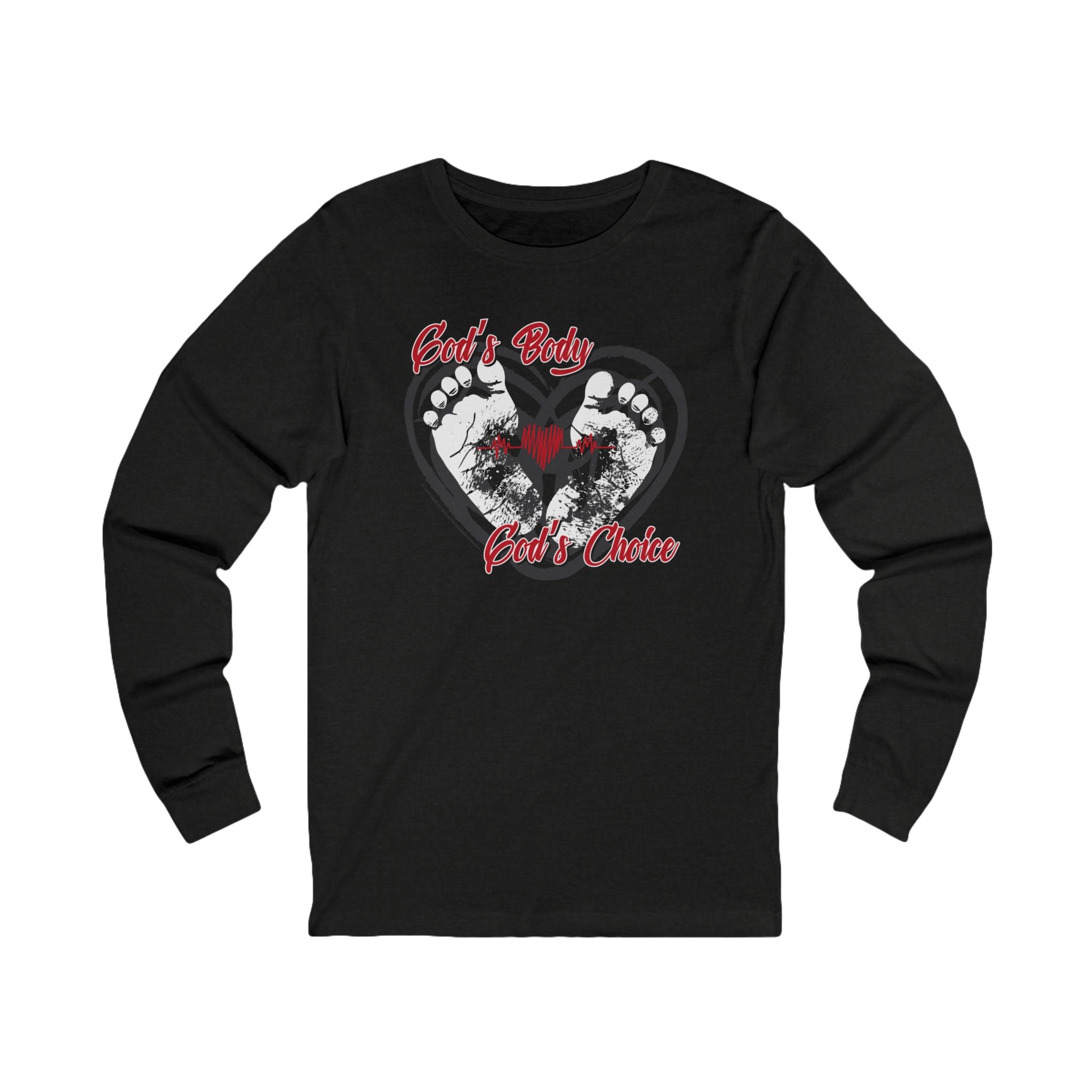 God's Body, God's Choice - Unisex Soft Cotton Long Sleeve T-Shirt