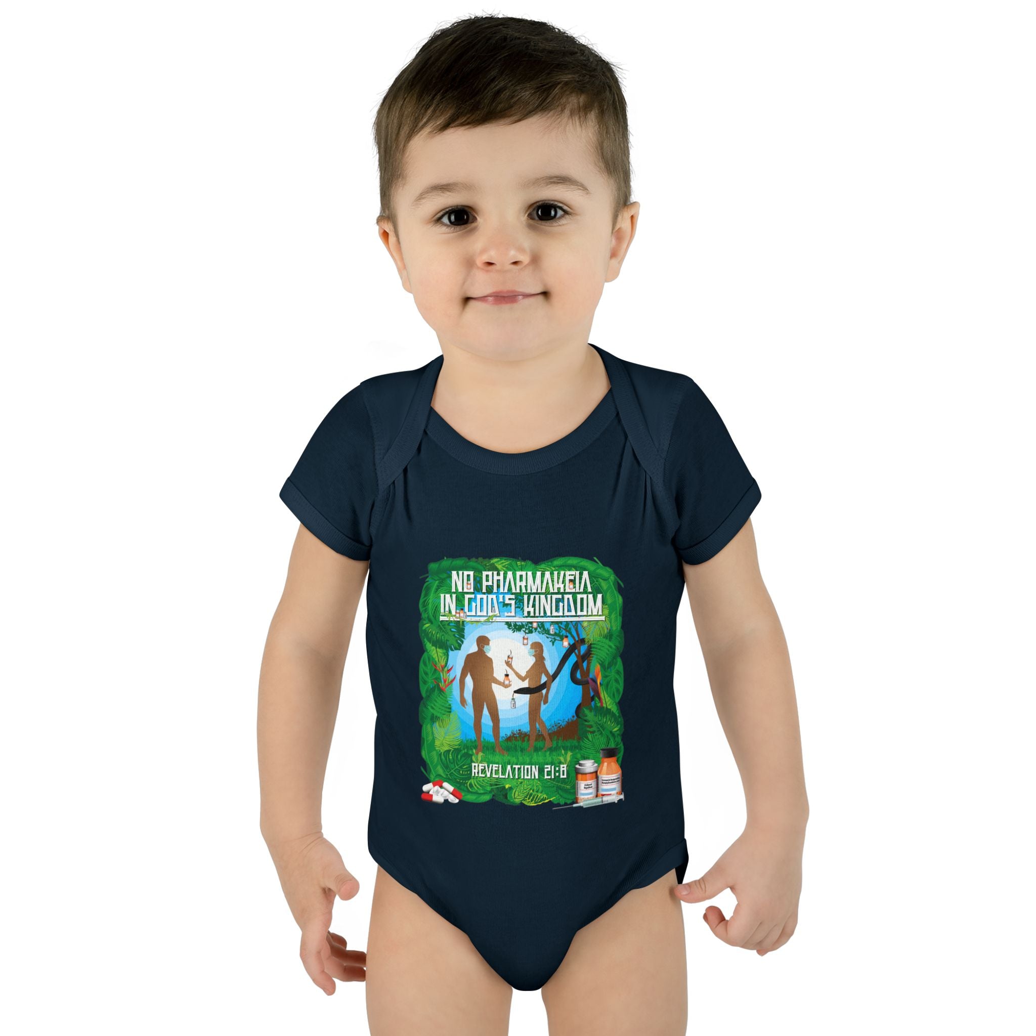 No Pharmakeia in God's Kingdom - Infant Soft Cotton Onsie Bodysuit