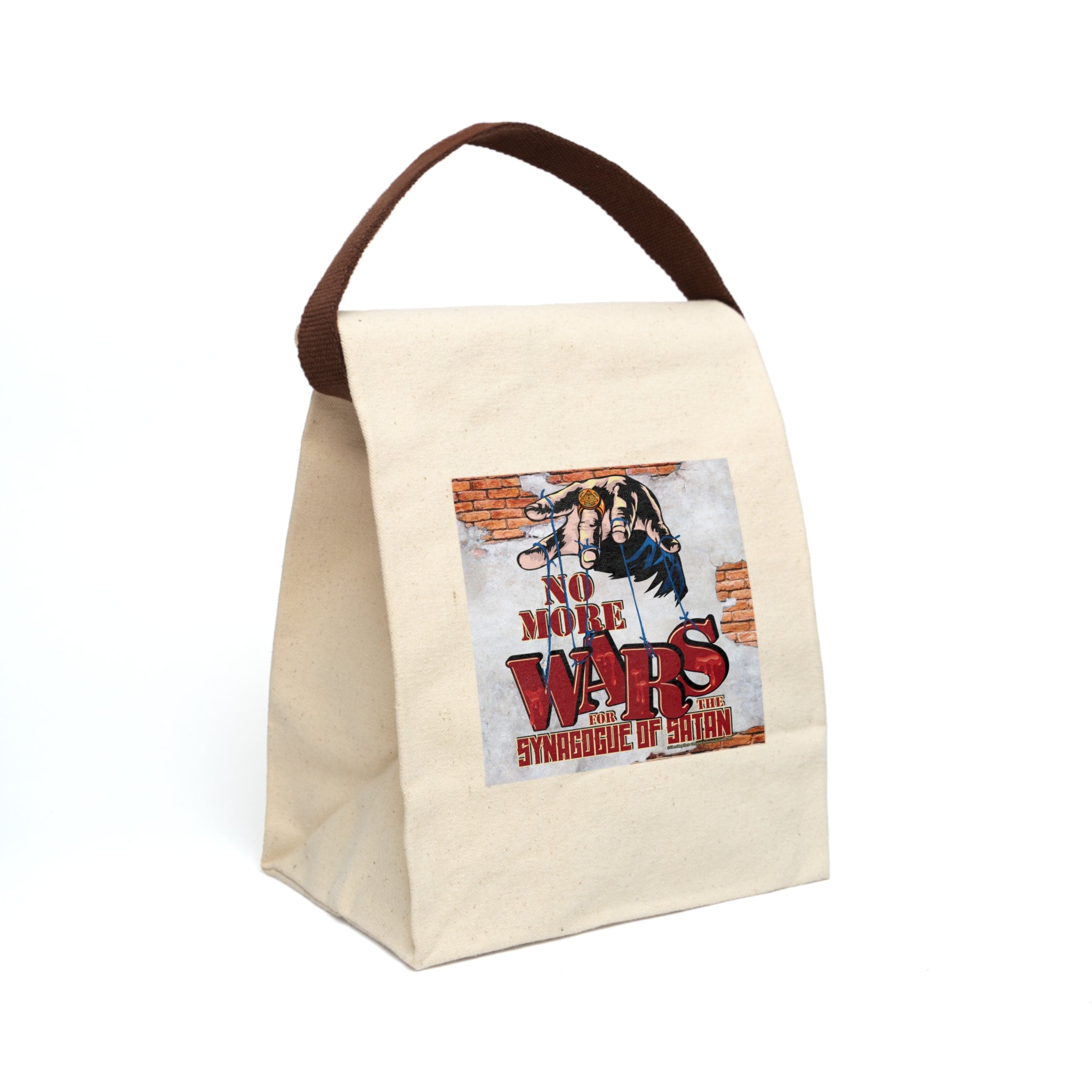No More Wars for the Synagogue of Satan - Eco-Friendly Canvas Lunch Bag