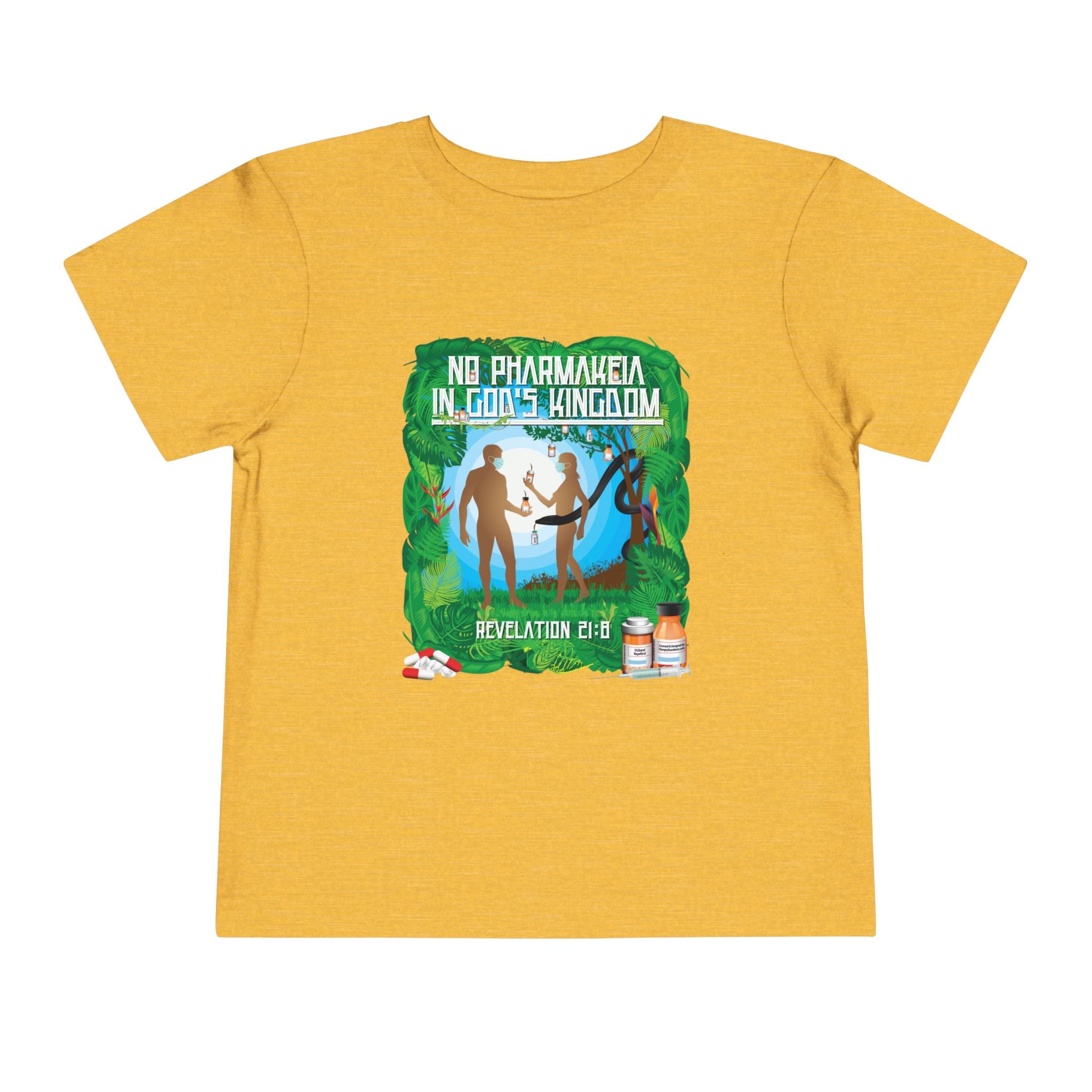No Pharmakeia in God's Kingdom - Toddler Soft Cotton Short Sleeve T-Shirt