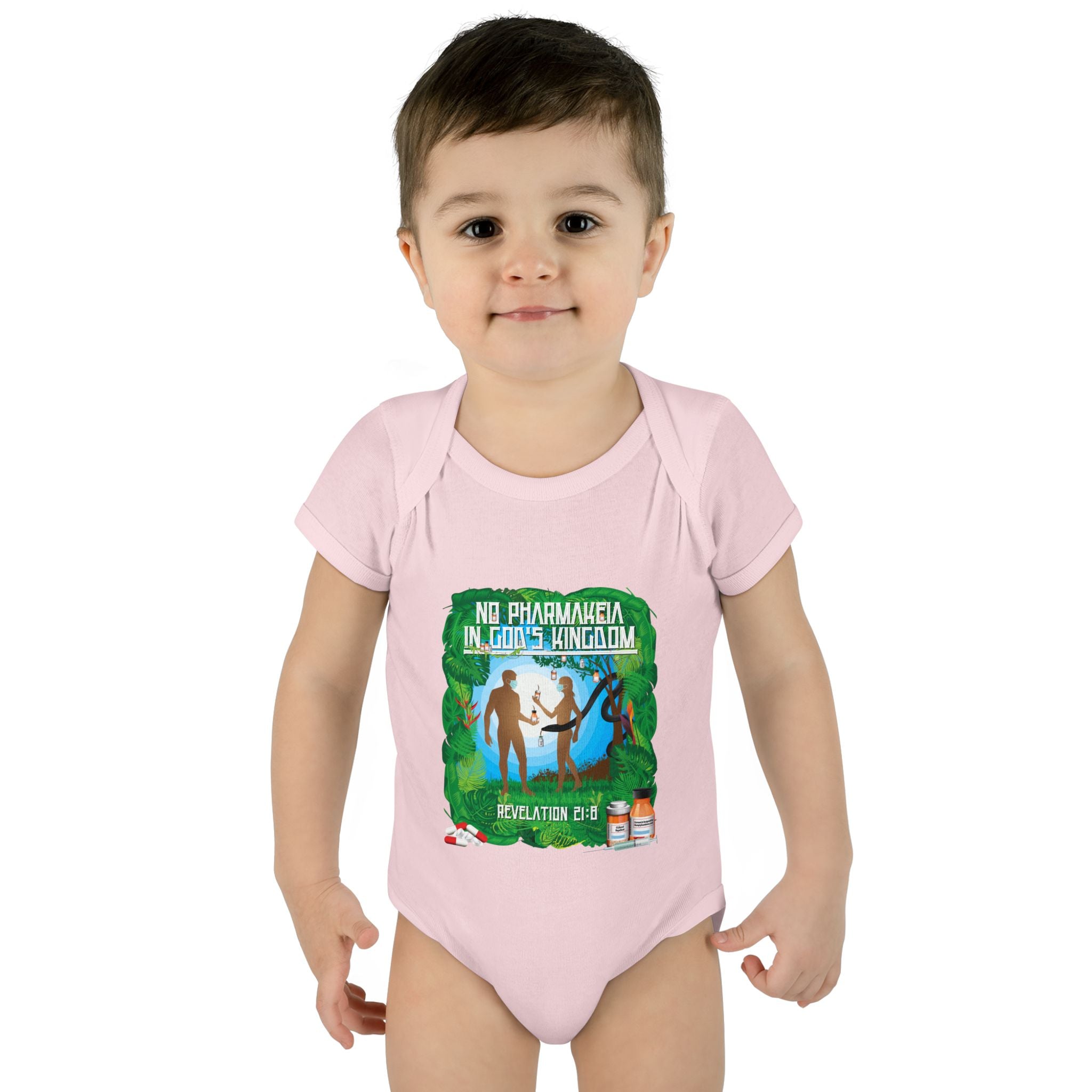 No Pharmakeia in God's Kingdom - Infant Soft Cotton Onsie Bodysuit