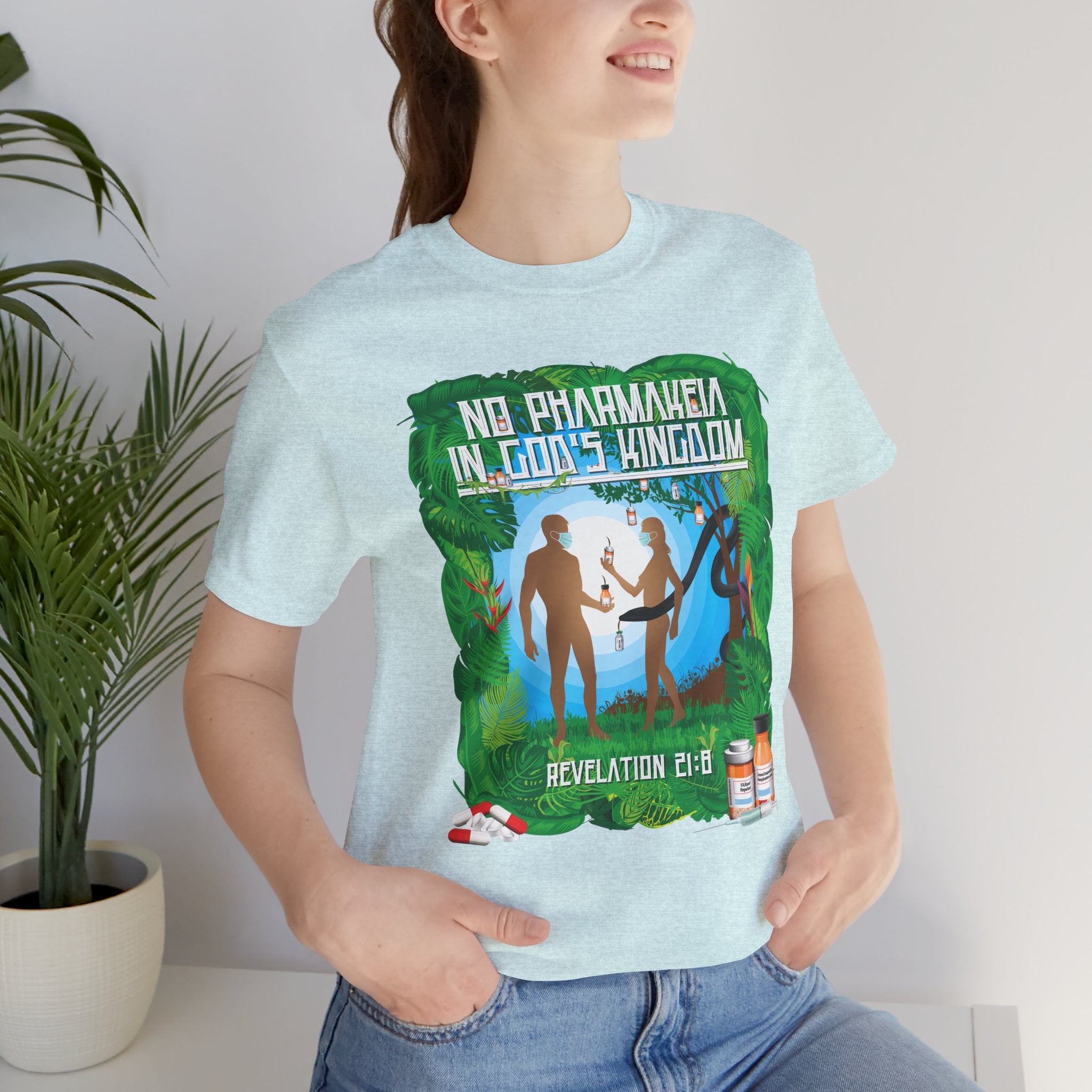 No Pharmakeia in God's Kingdom - Unisex Soft Cotton Short Sleeve T-Shirt