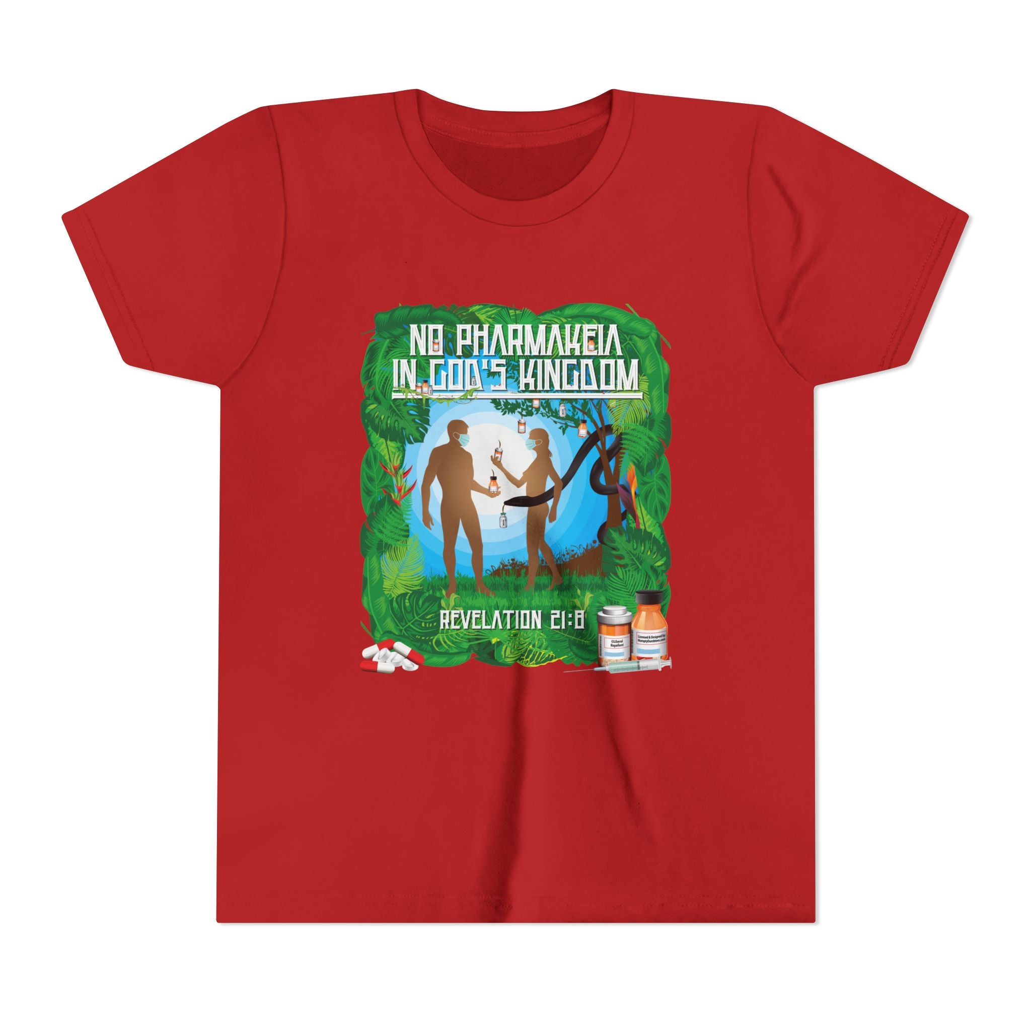 No Pharmakeia in God's Kingdom - Youth Soft Cotton Short Sleeve T-Shirt