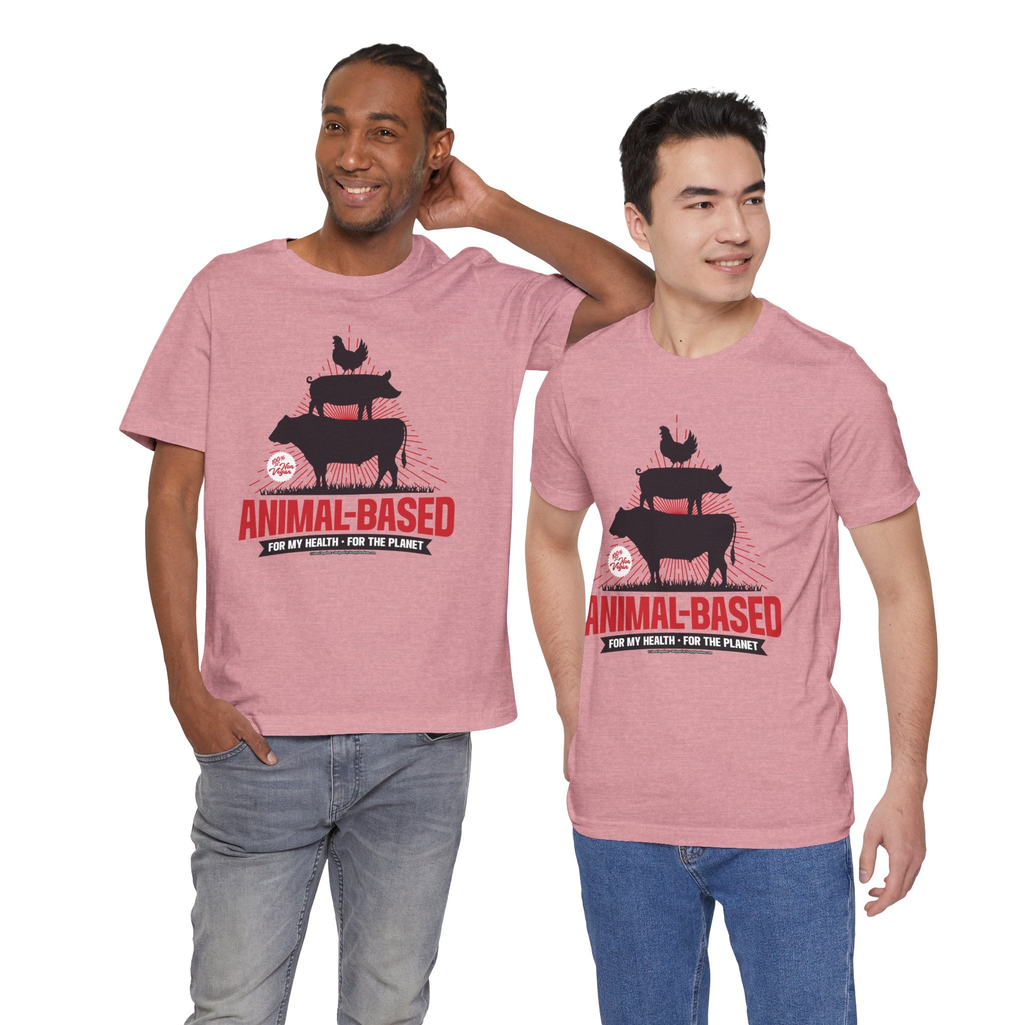 Animal-Based For My Health, For The Planet - Unisex Soft Cotton Short Sleeve T-Shirt