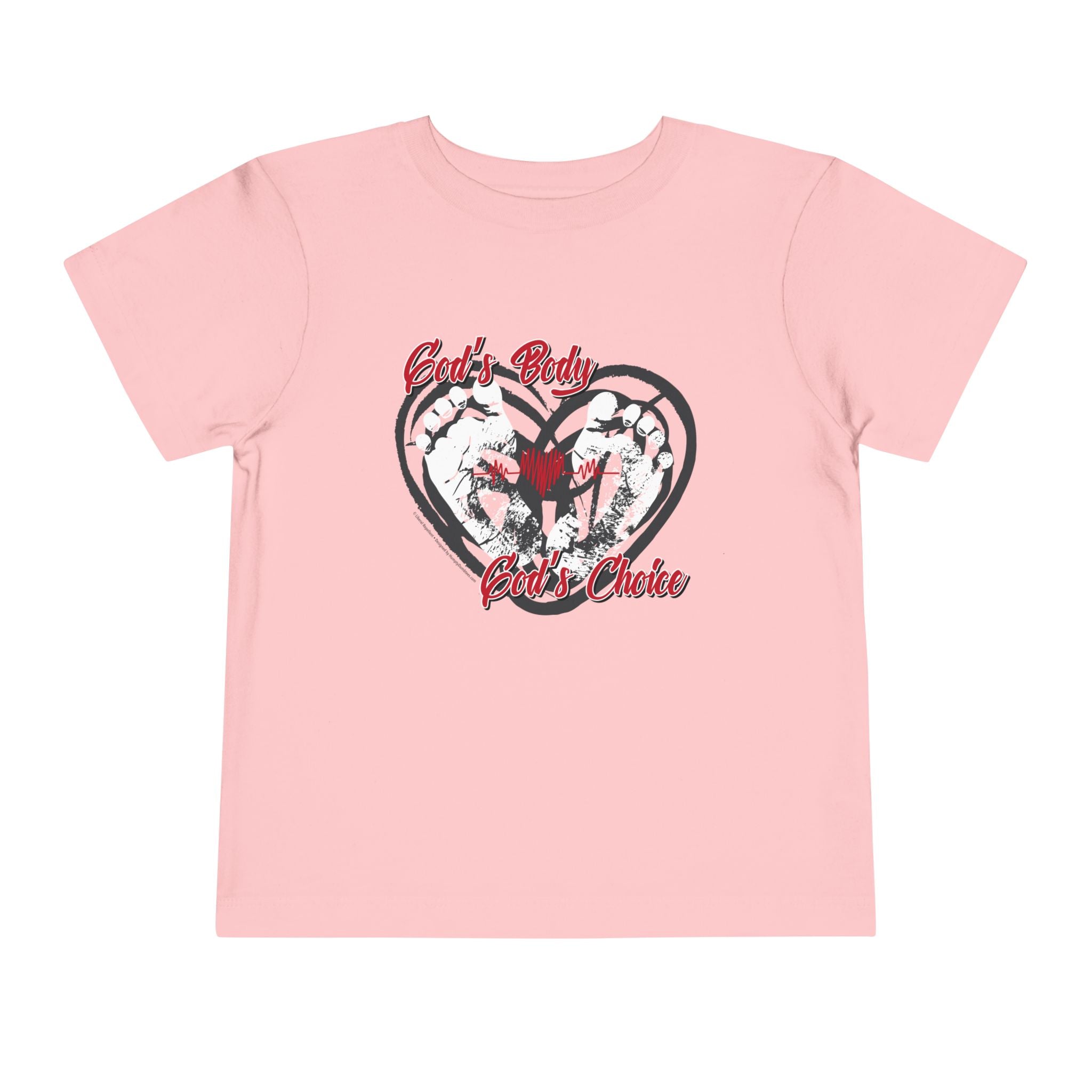 God's Body, God's Choice - Toddler Soft Cotton Short Sleeve T-Shirt
