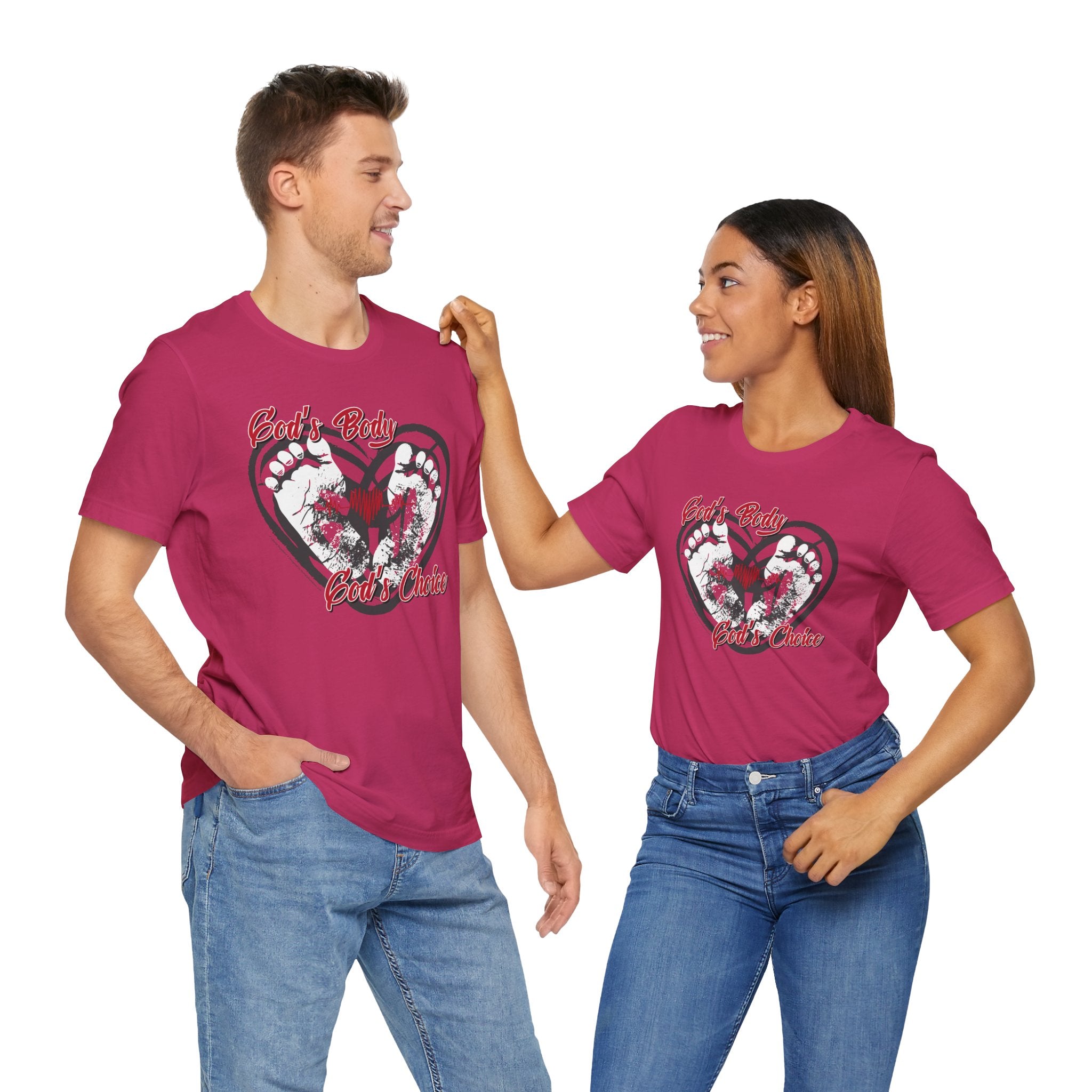 God's Body, God's Choice - Unisex Soft Cotton Short Sleeve T-Shirt