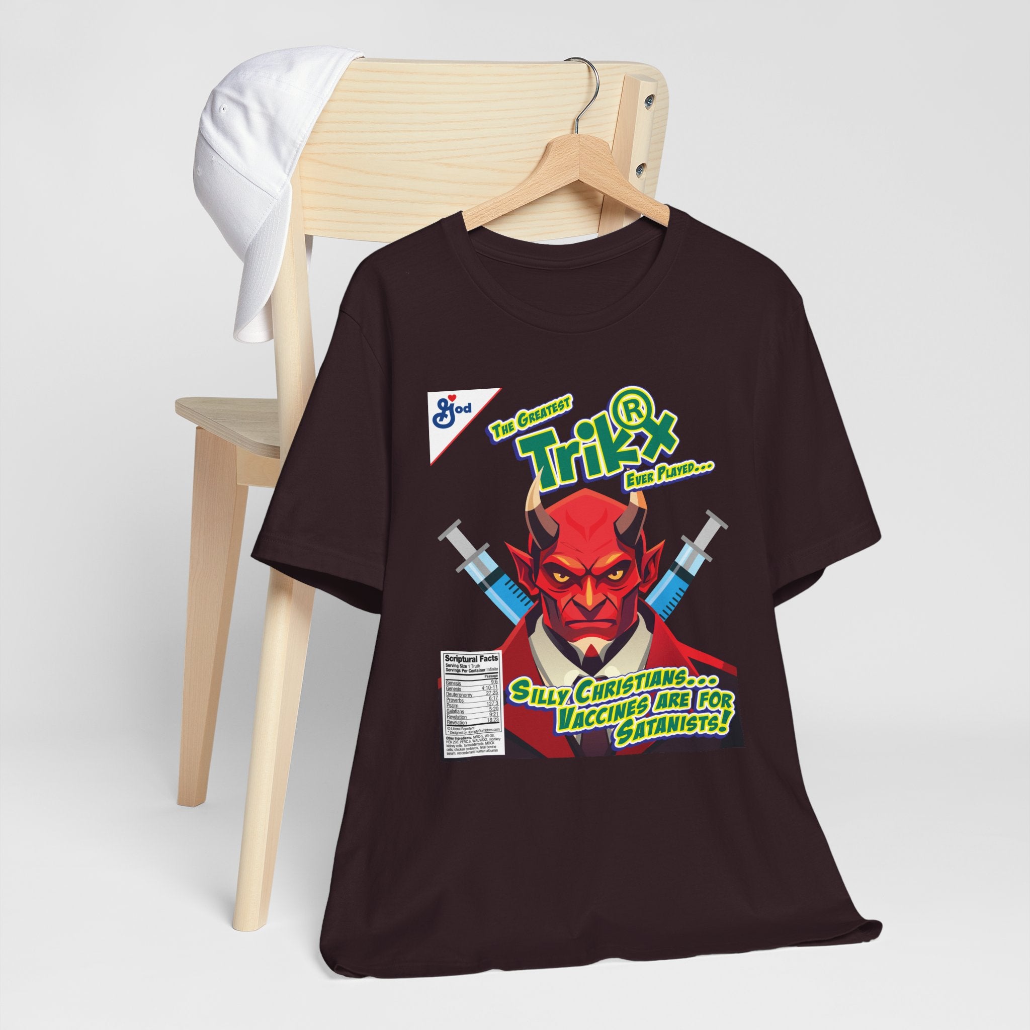 Silly Christians, Vaccines are for Satanists - Unisex Soft Cotton Short Sleeve T-Shirt
